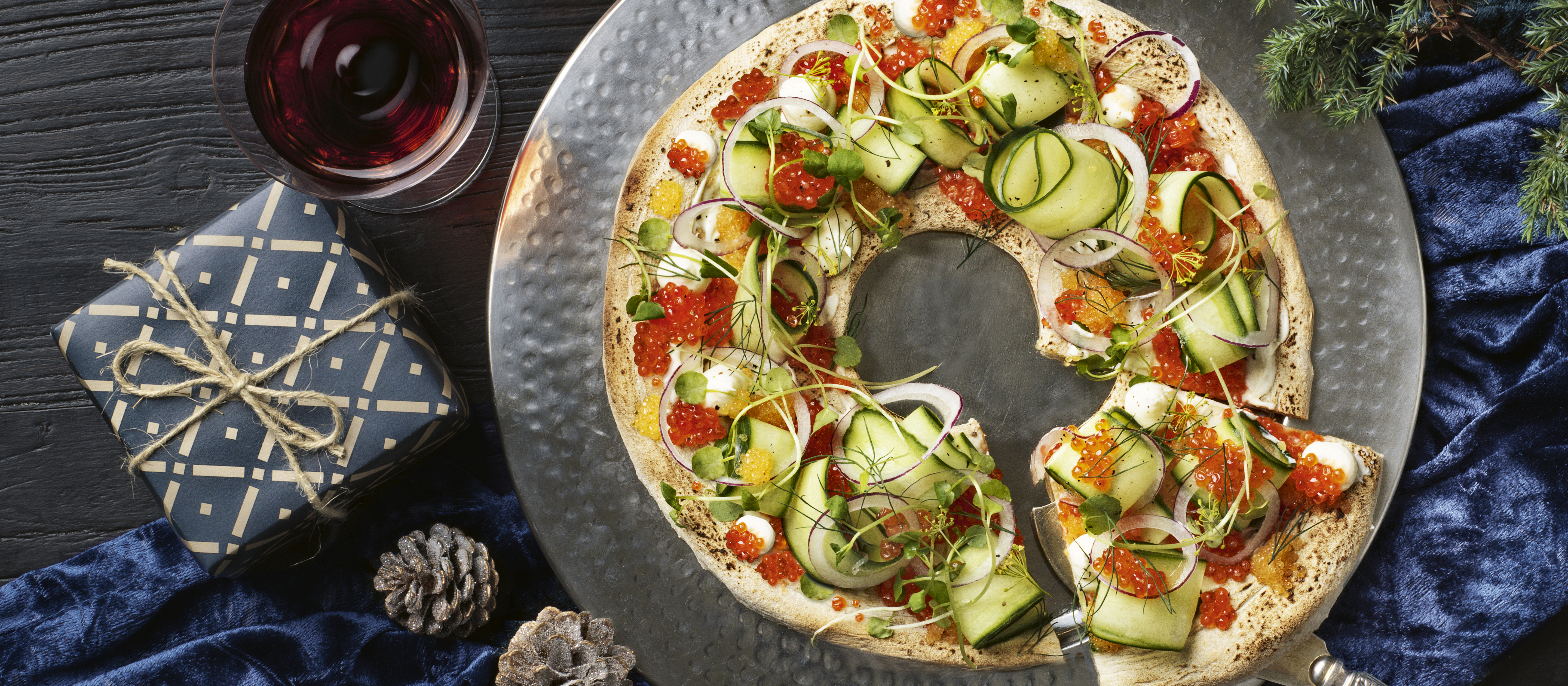 Joulupizza mädistä