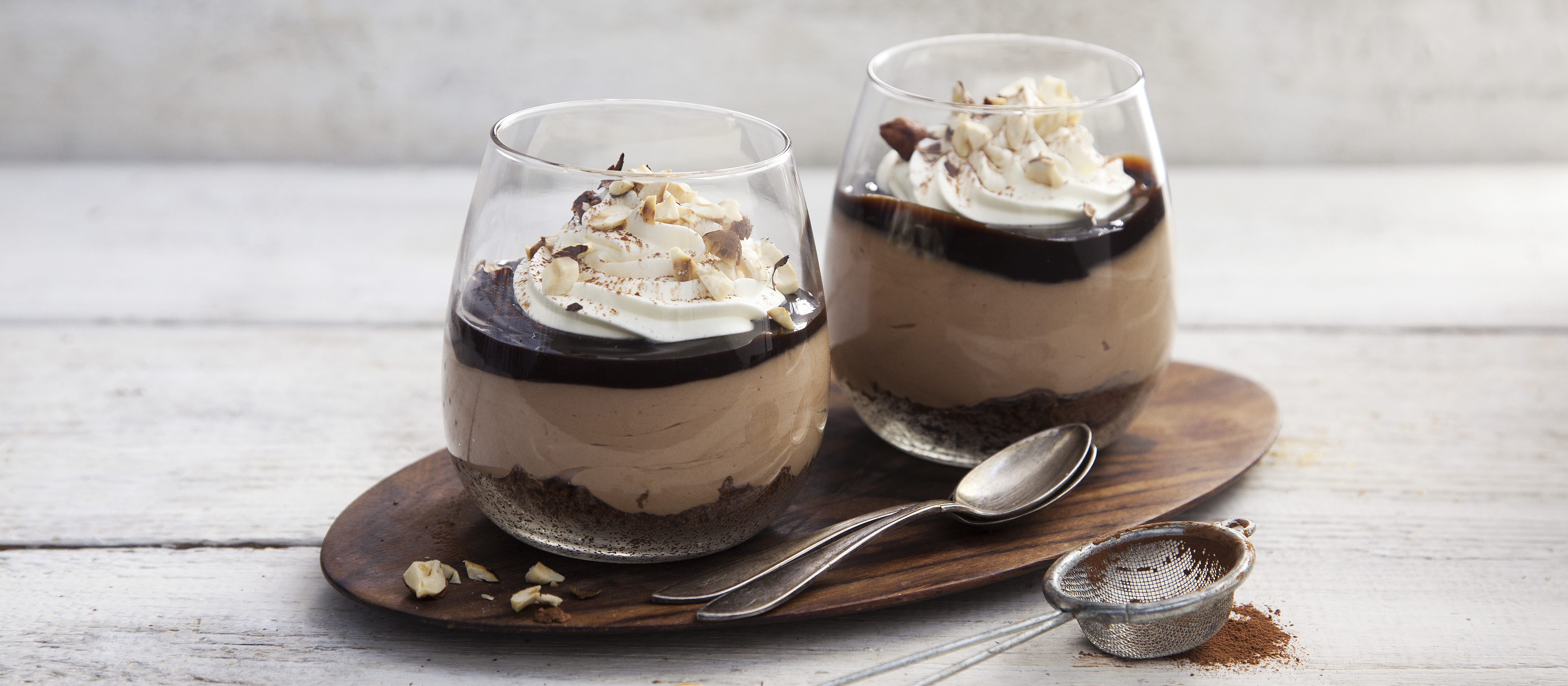 Suklaajuustokakku lasissa 