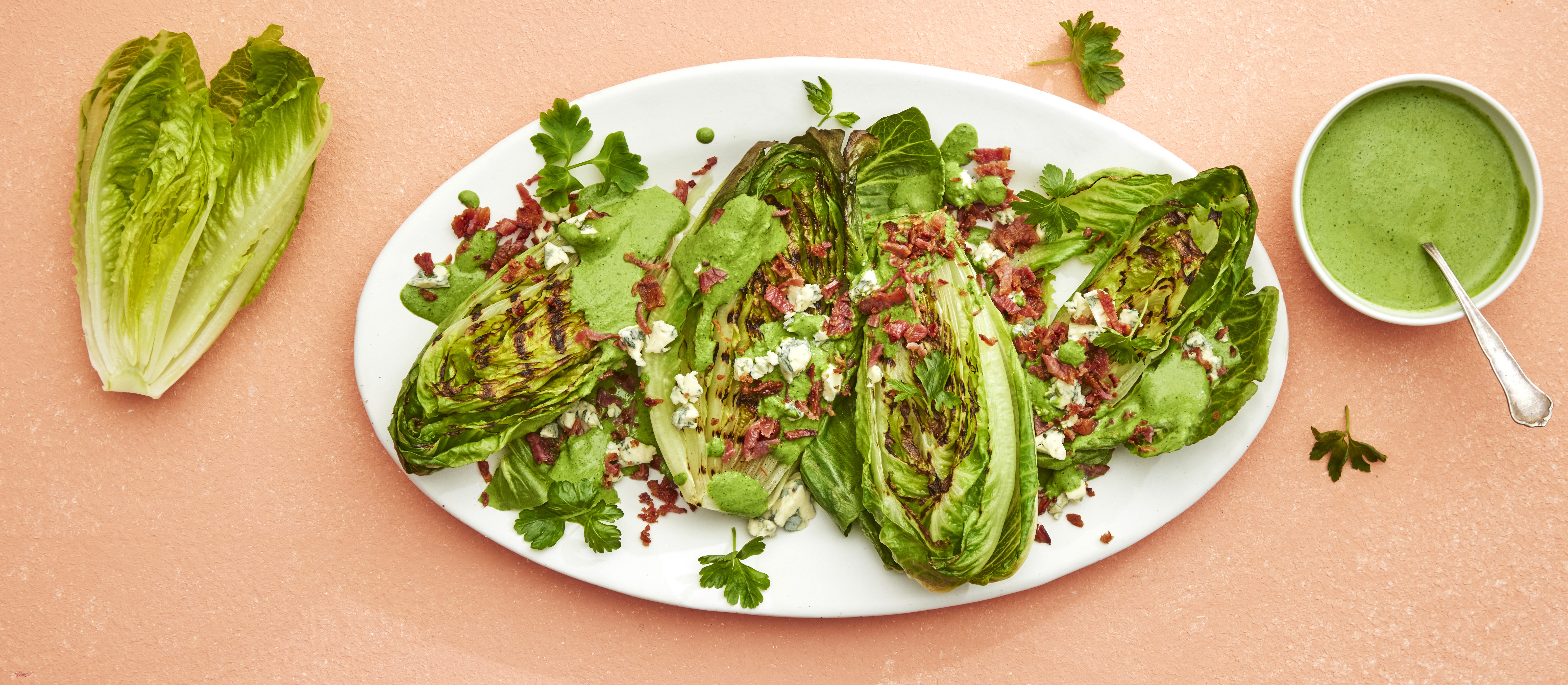 Grillatut lohkosalaatit