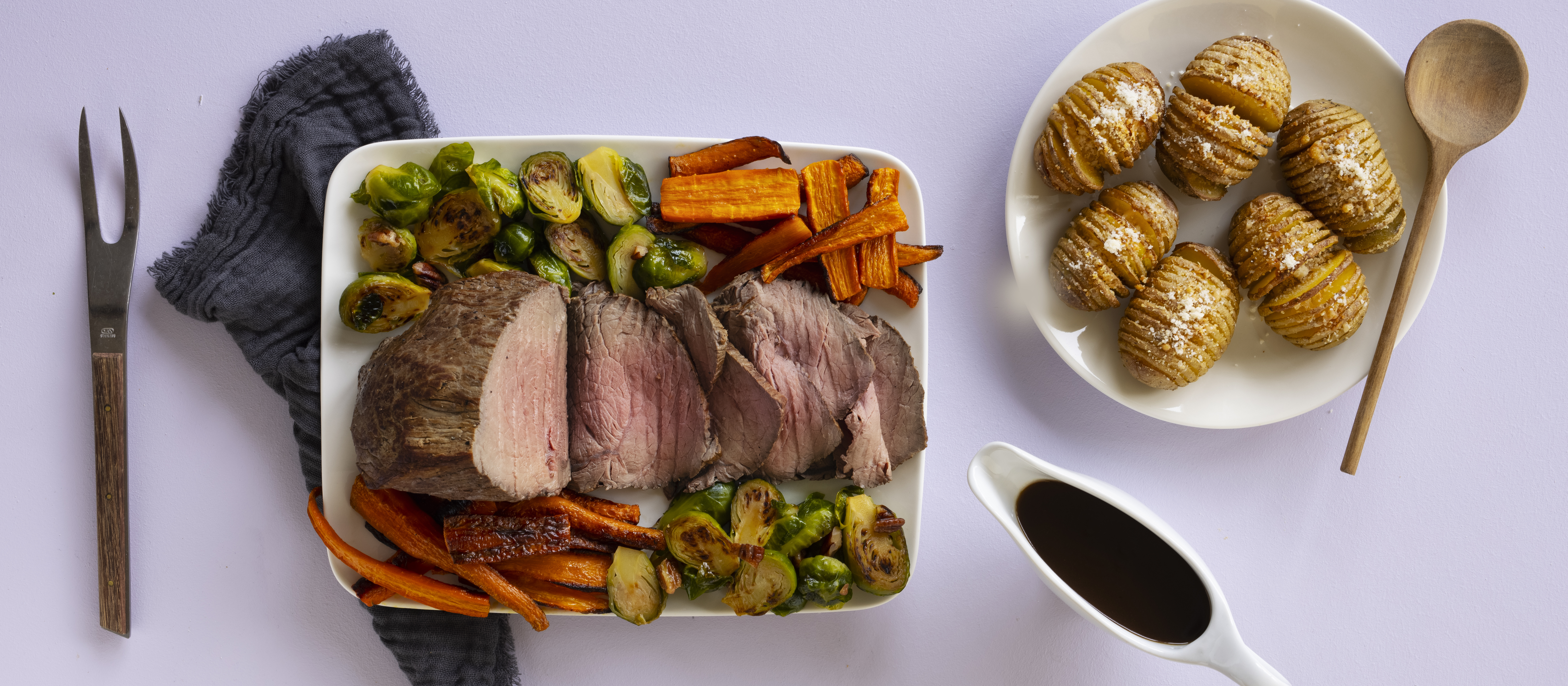 Naudan paahtopaisti ja kastike