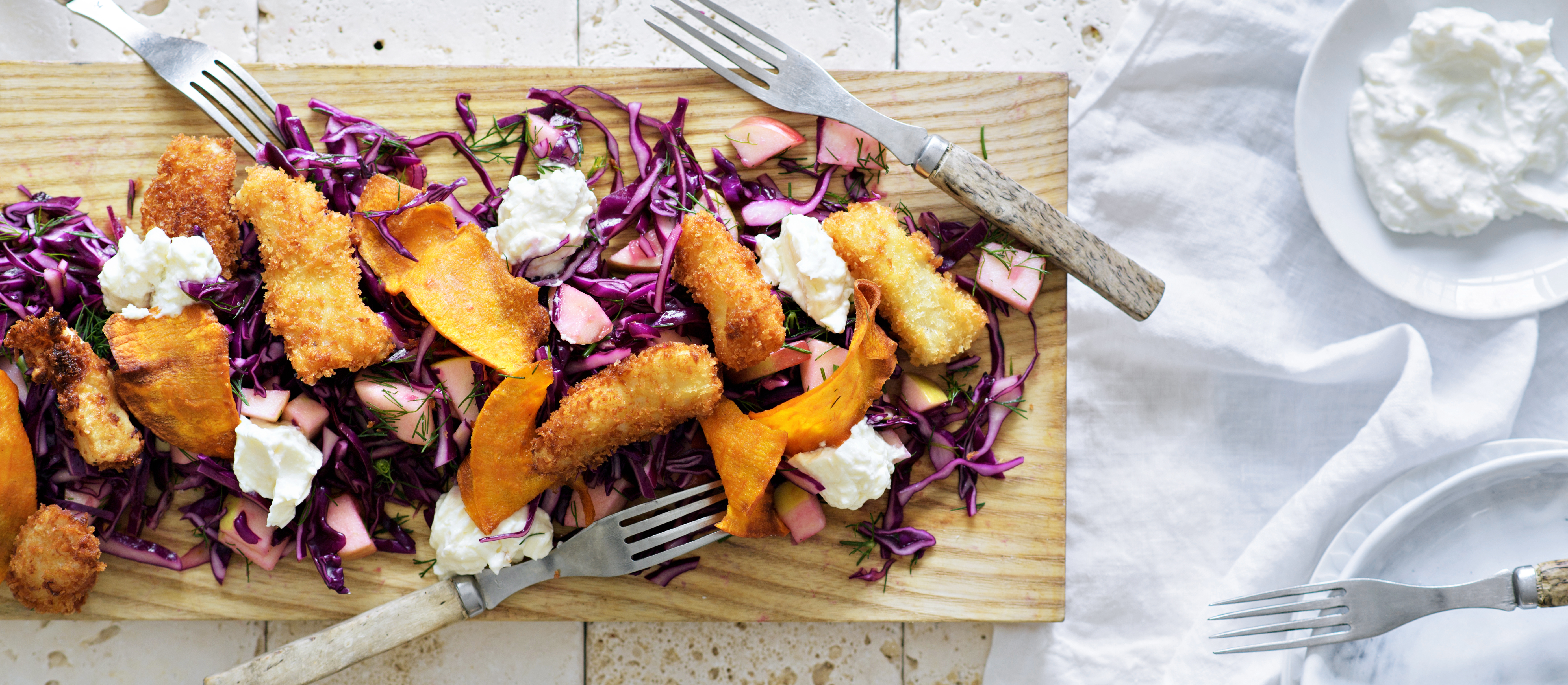 Turskaa, bataattia ja punakaalislaw