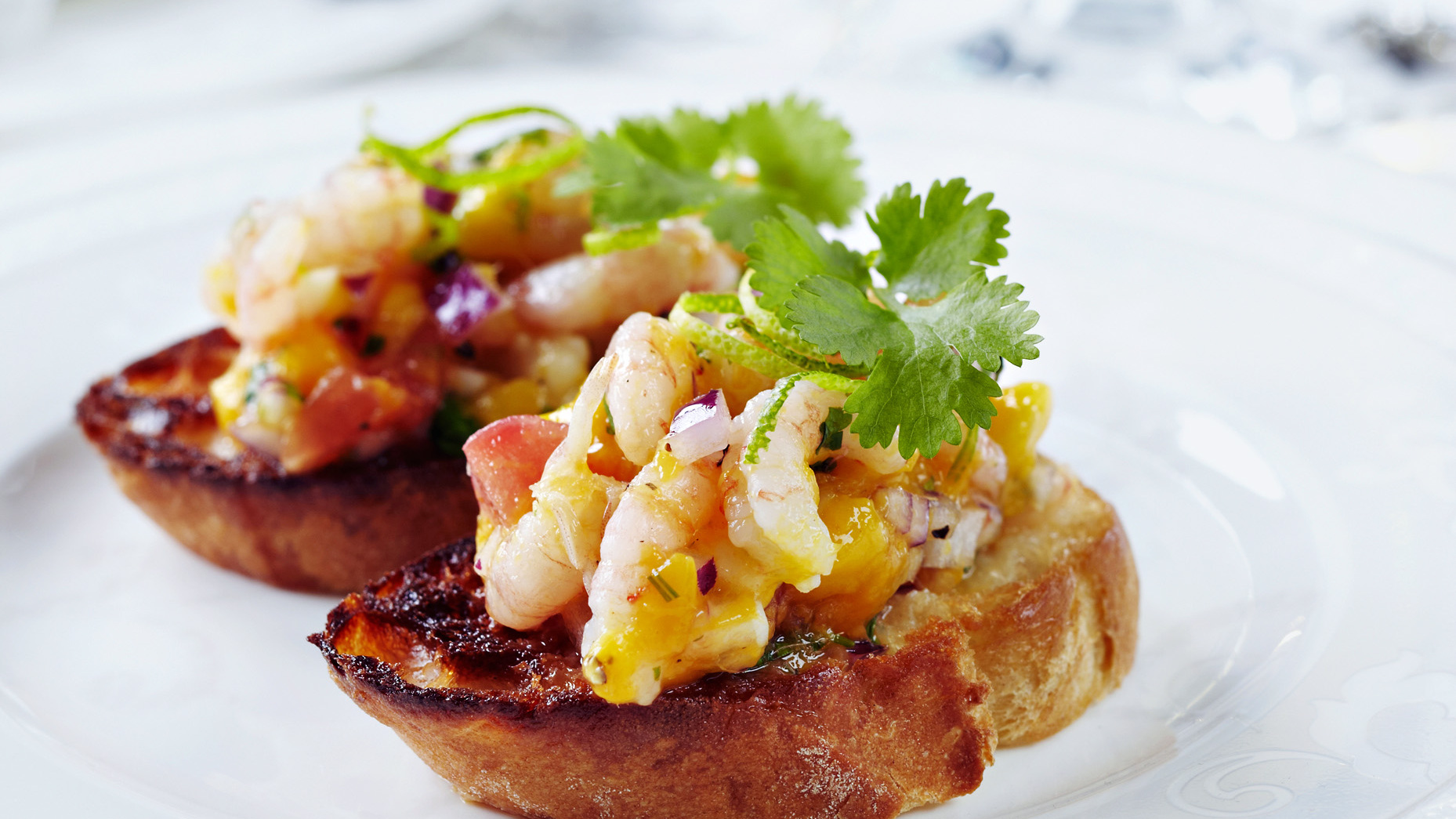 Mango-katkarapubruschetat kokkimaajoukkueen tapaan