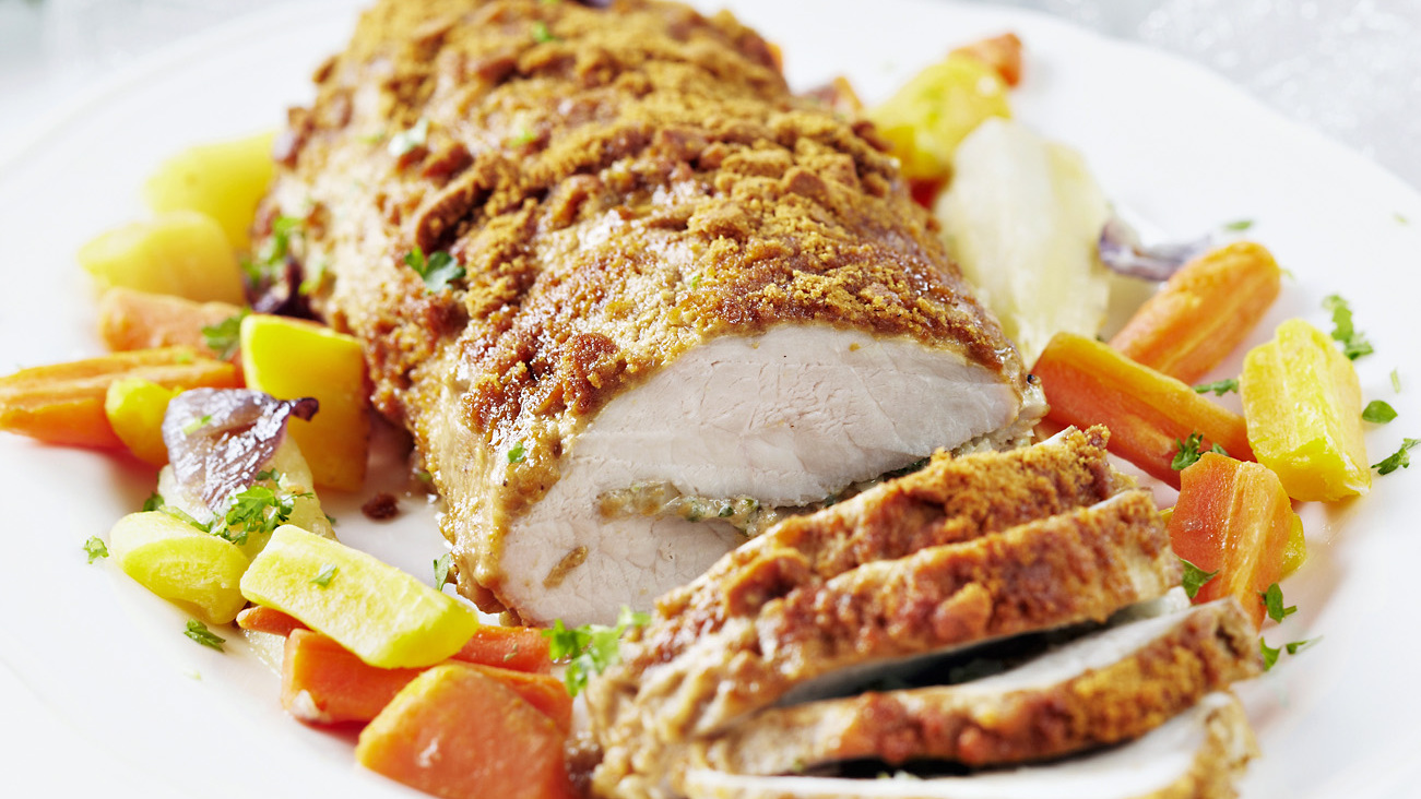 Täytetty possunfilee