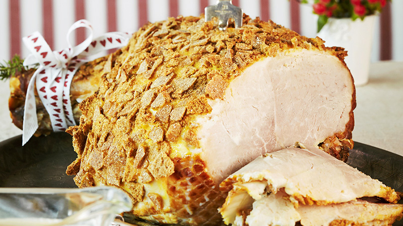 Ruiskuorrutettu joulukinkku