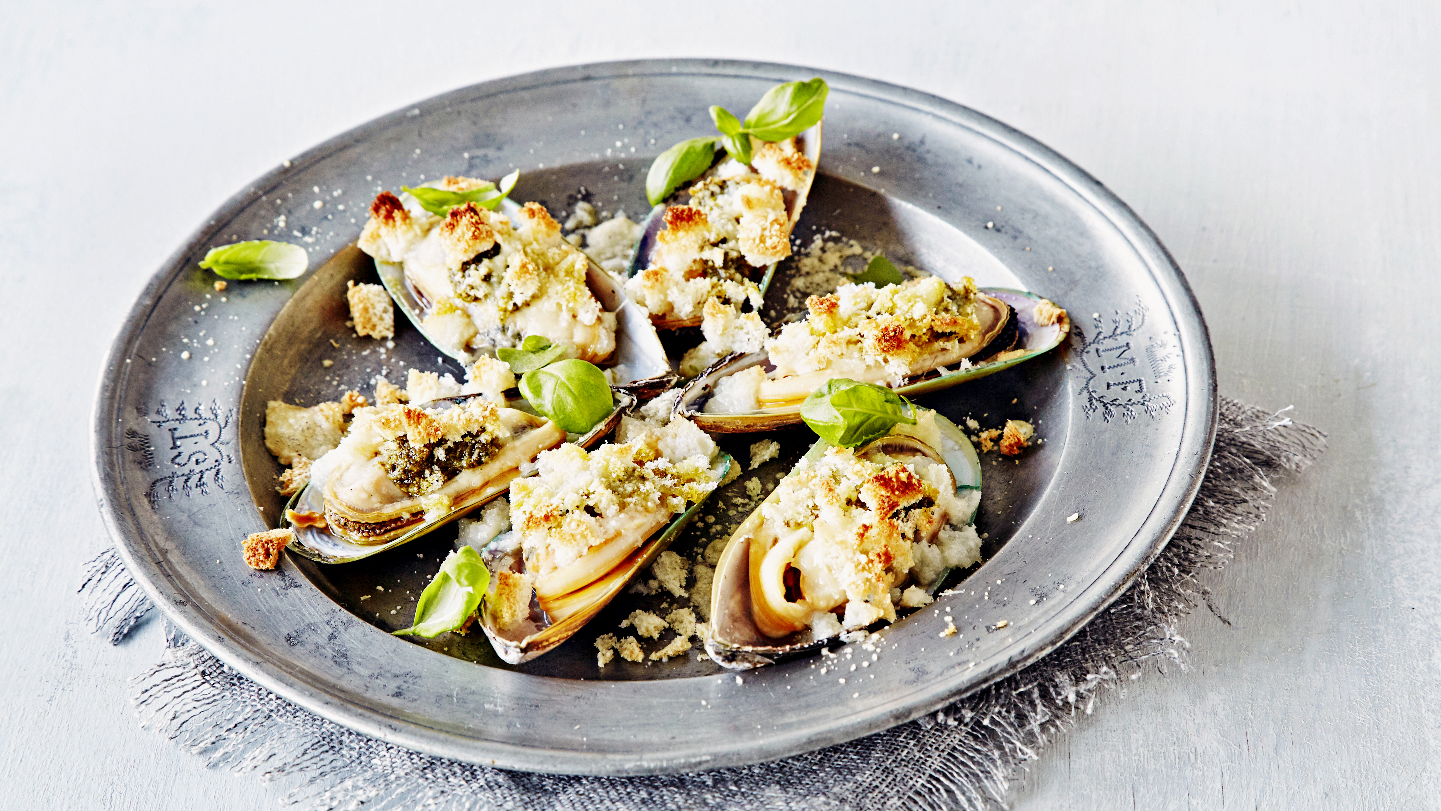 Pestoiset vihersimpukat