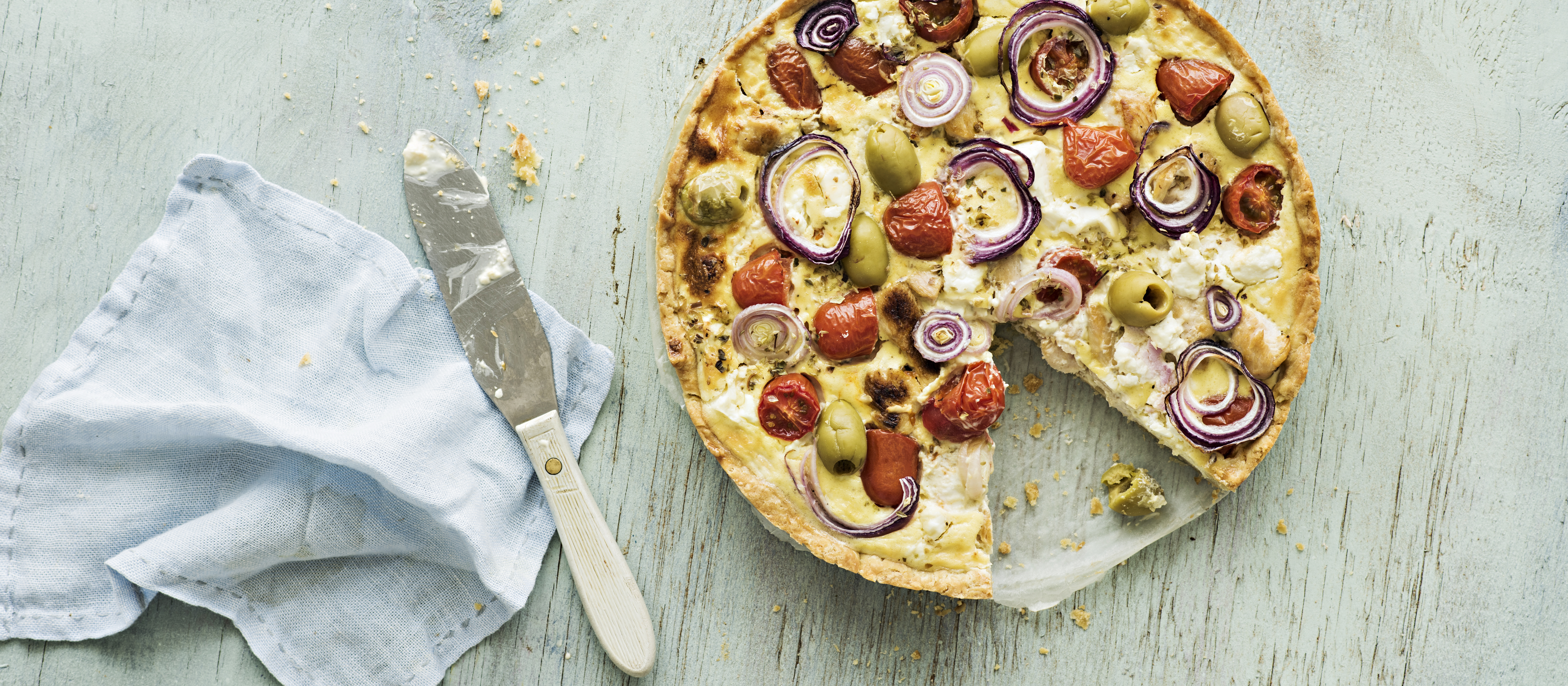 Broileri-feta-oliivipiirakka