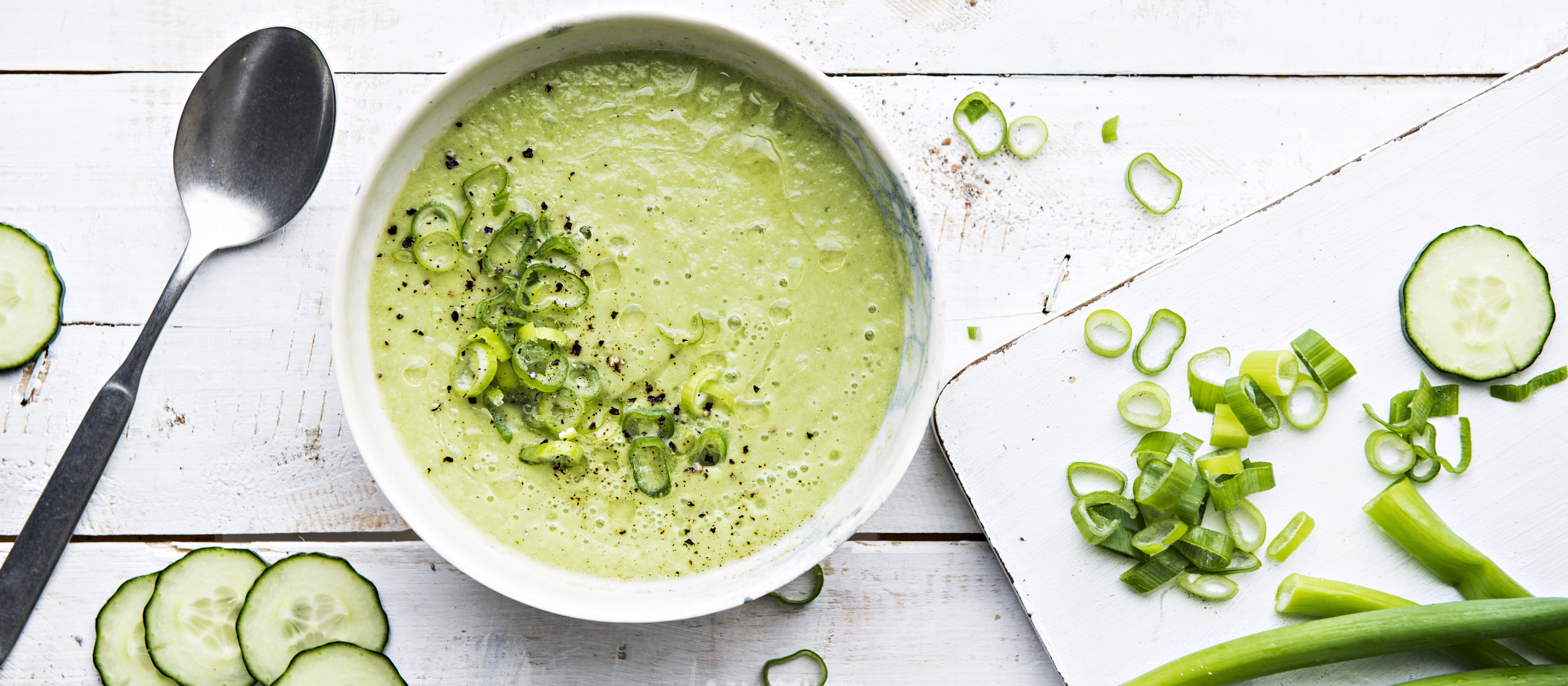 Vihreä gazpacho-keitto