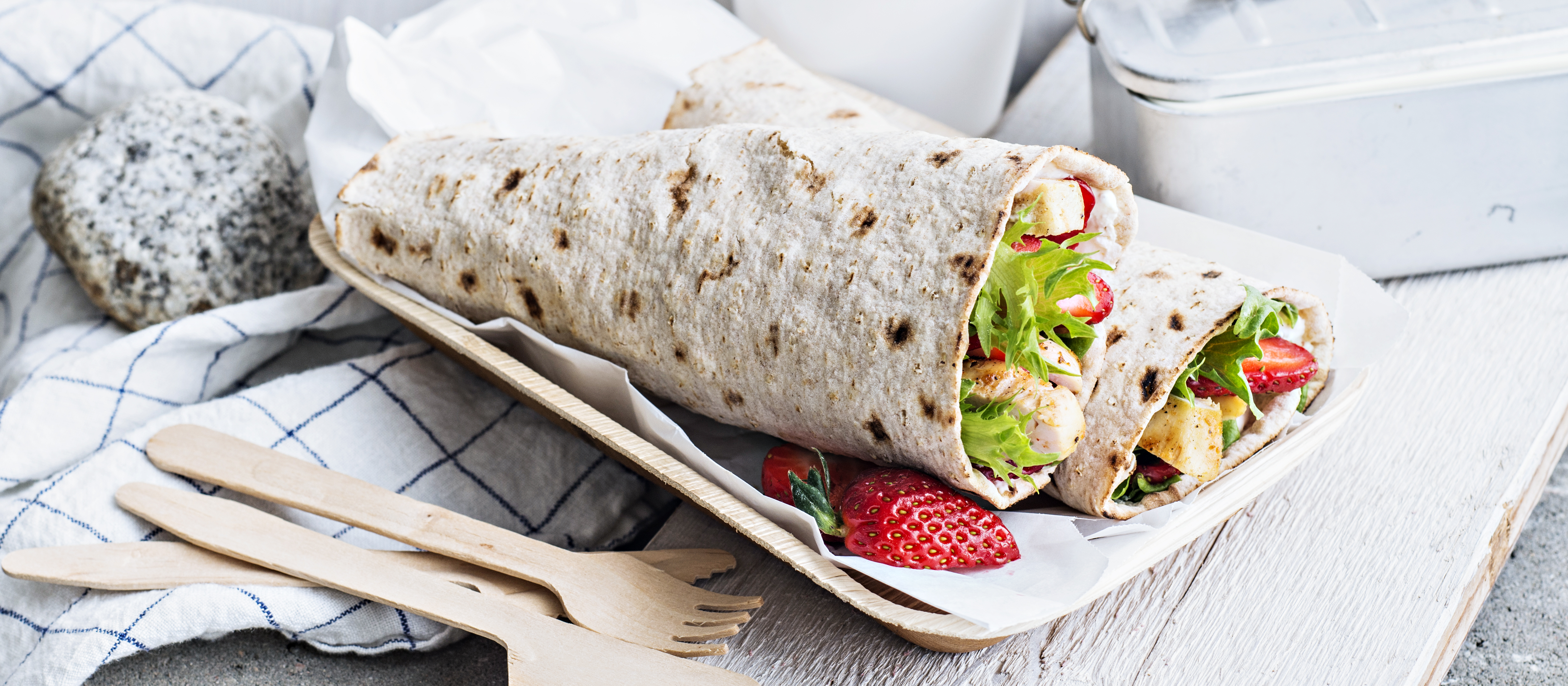 Vuohenjuusto-kanawrapit 