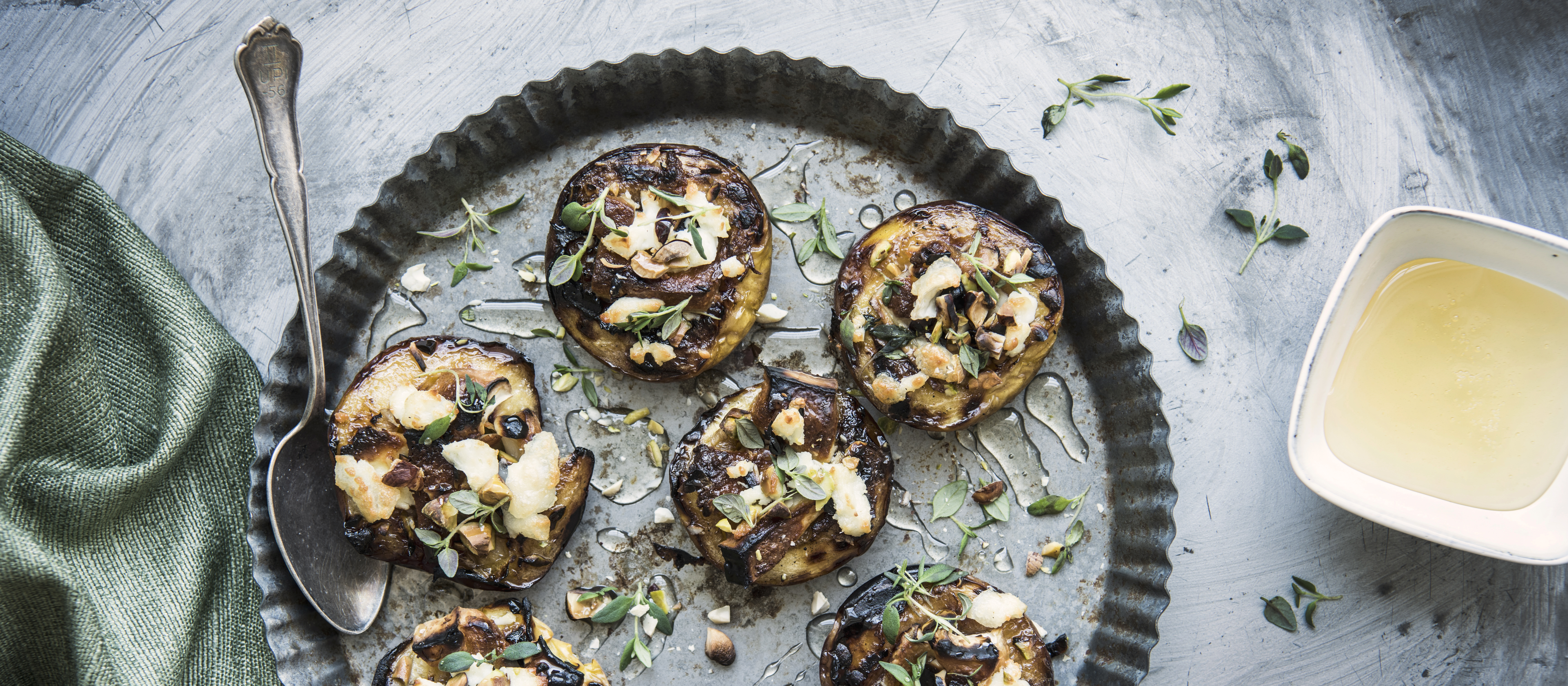 Grillatut vuohenjuustonektariinit