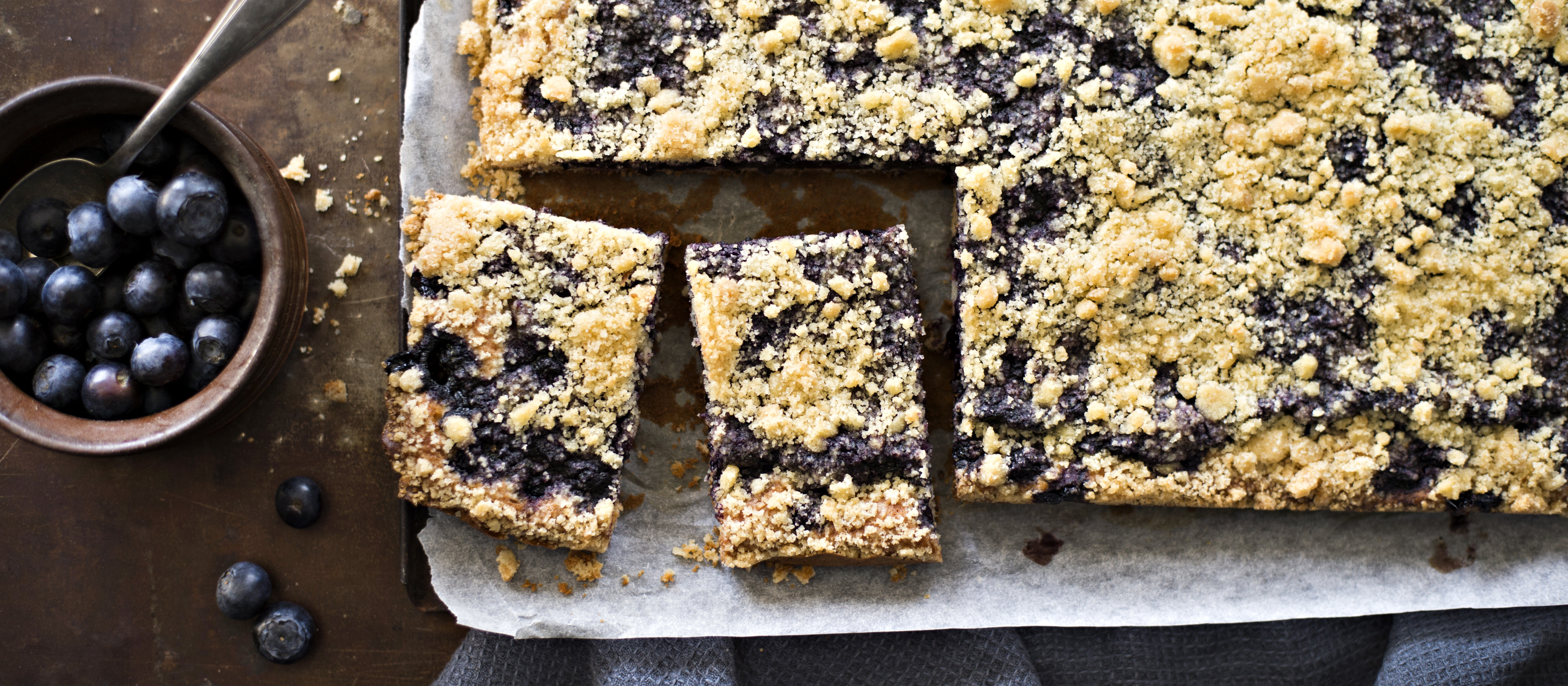 Pellillinen mustikkapiirakkaa