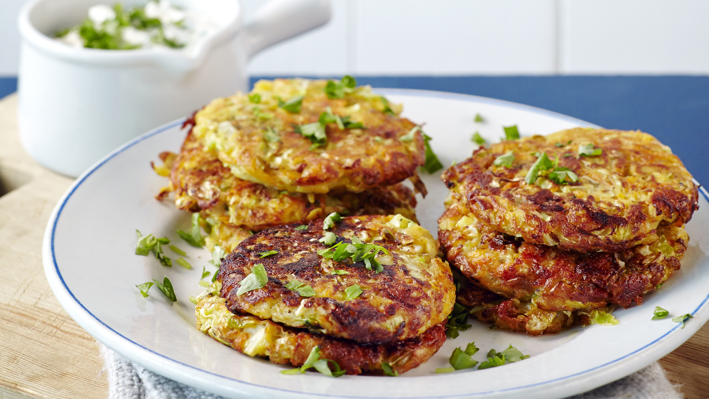 Kasvispihvit ja vuohenjuustokastike