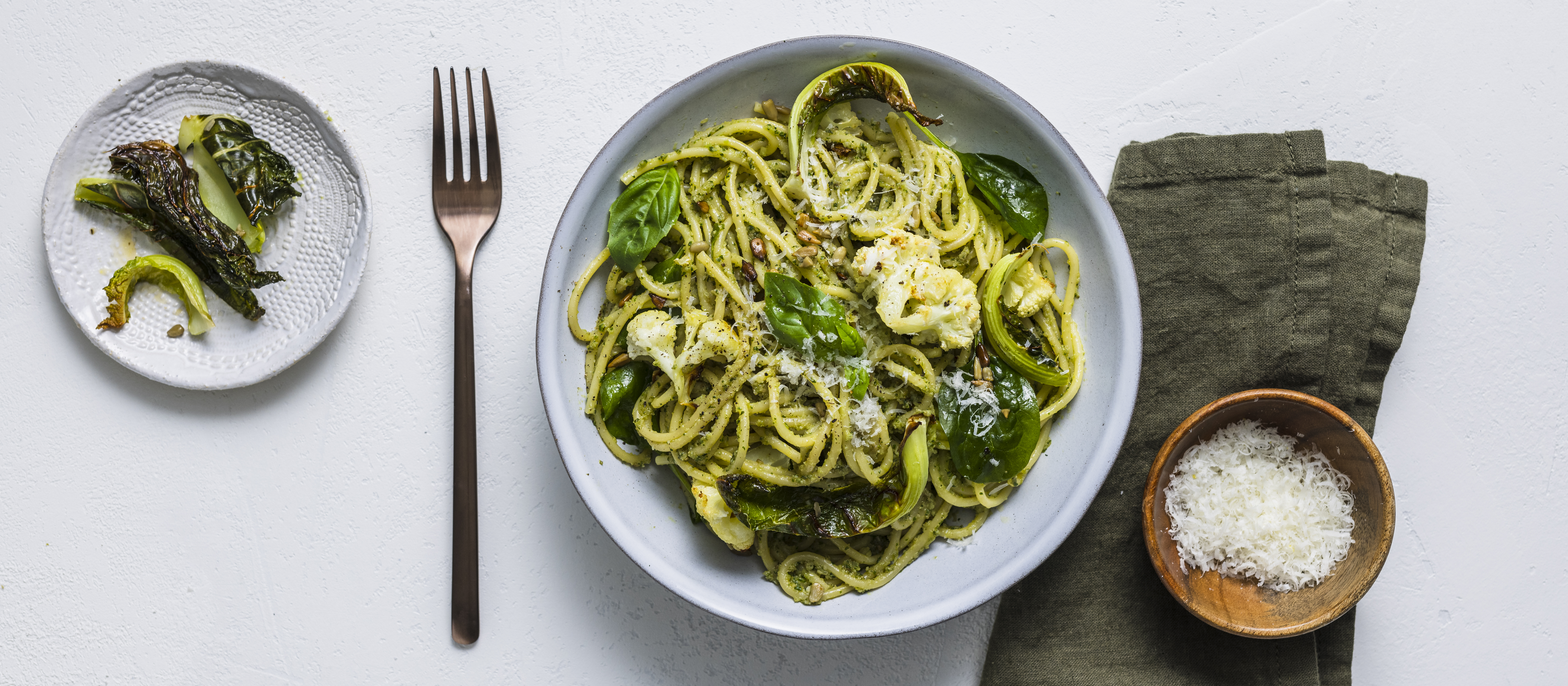 Paahdettu kukkakaalipasta