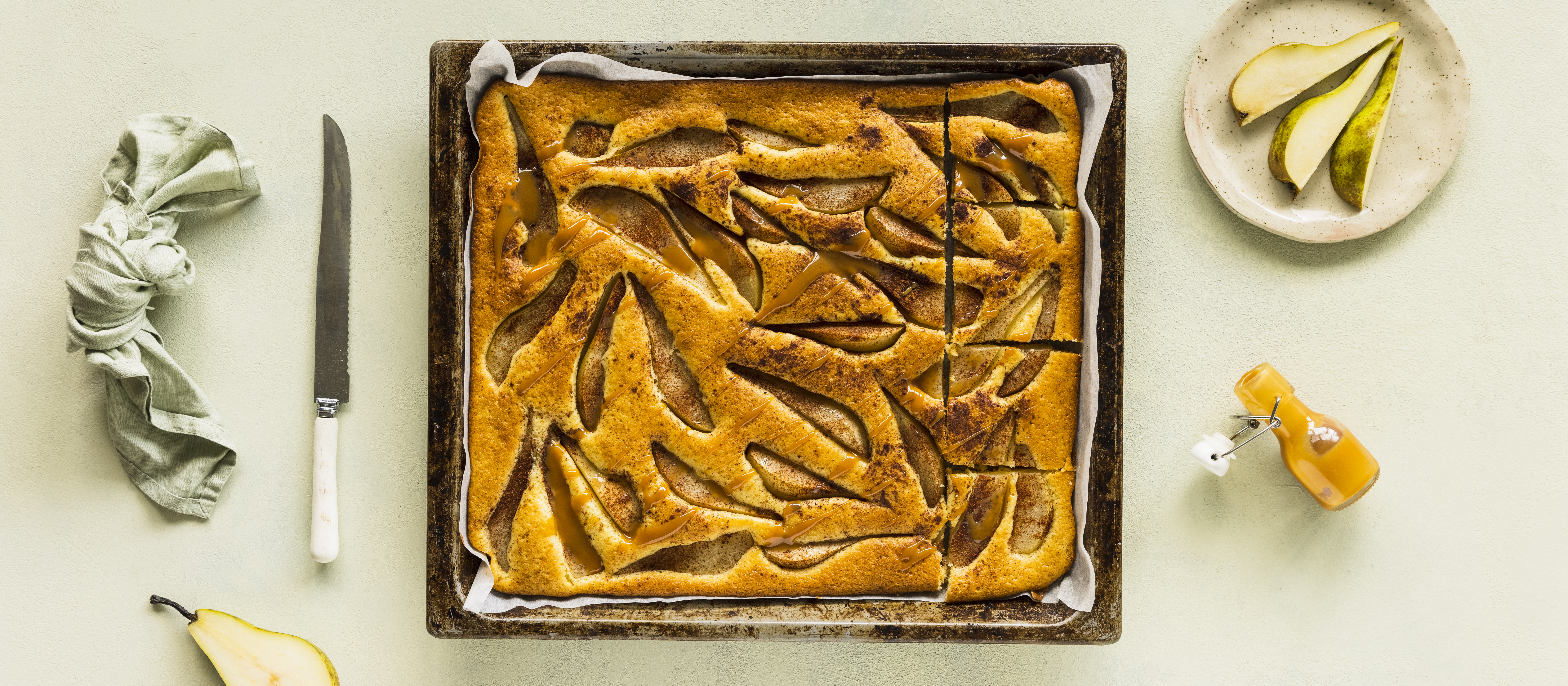 Päärynäpiirakka, pellillinen