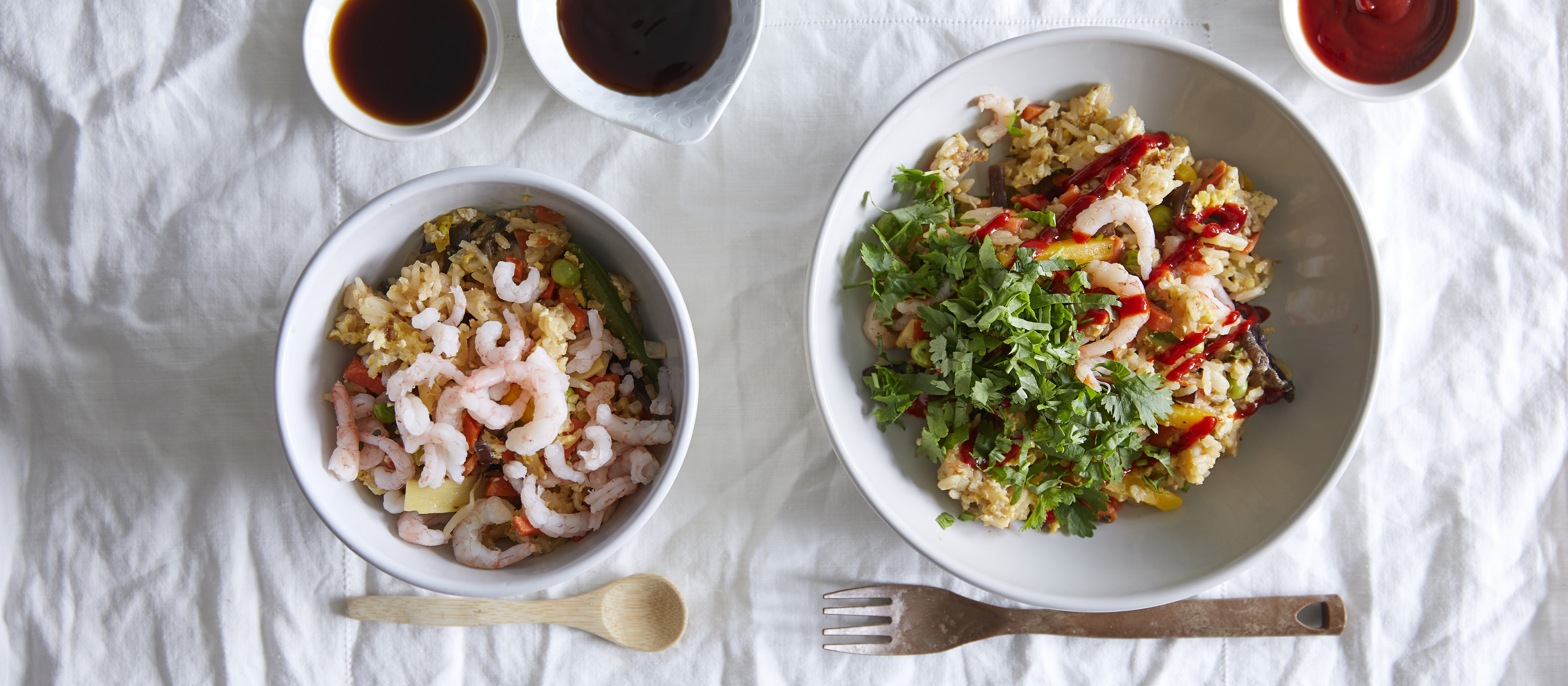 Paistettu katkarapuriisi