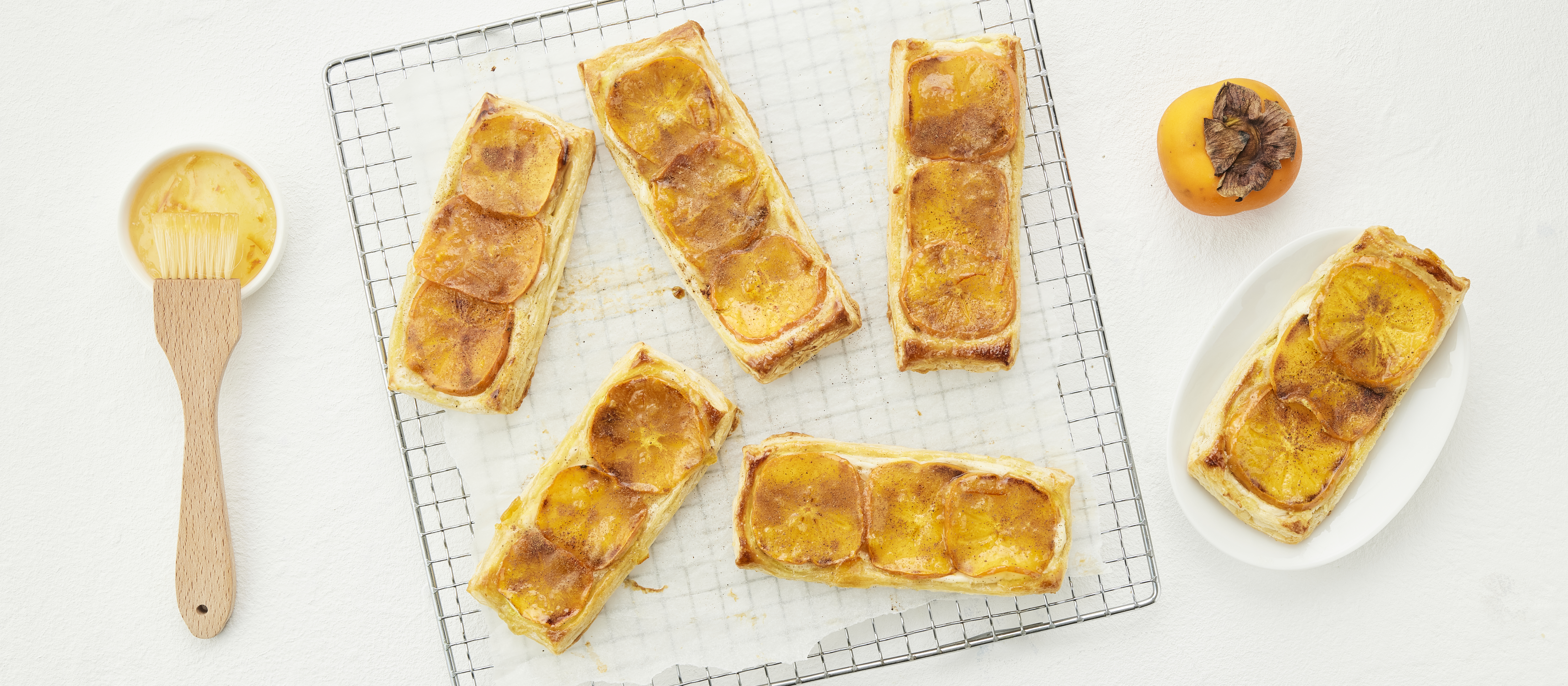 Persimon-vaniljatortut