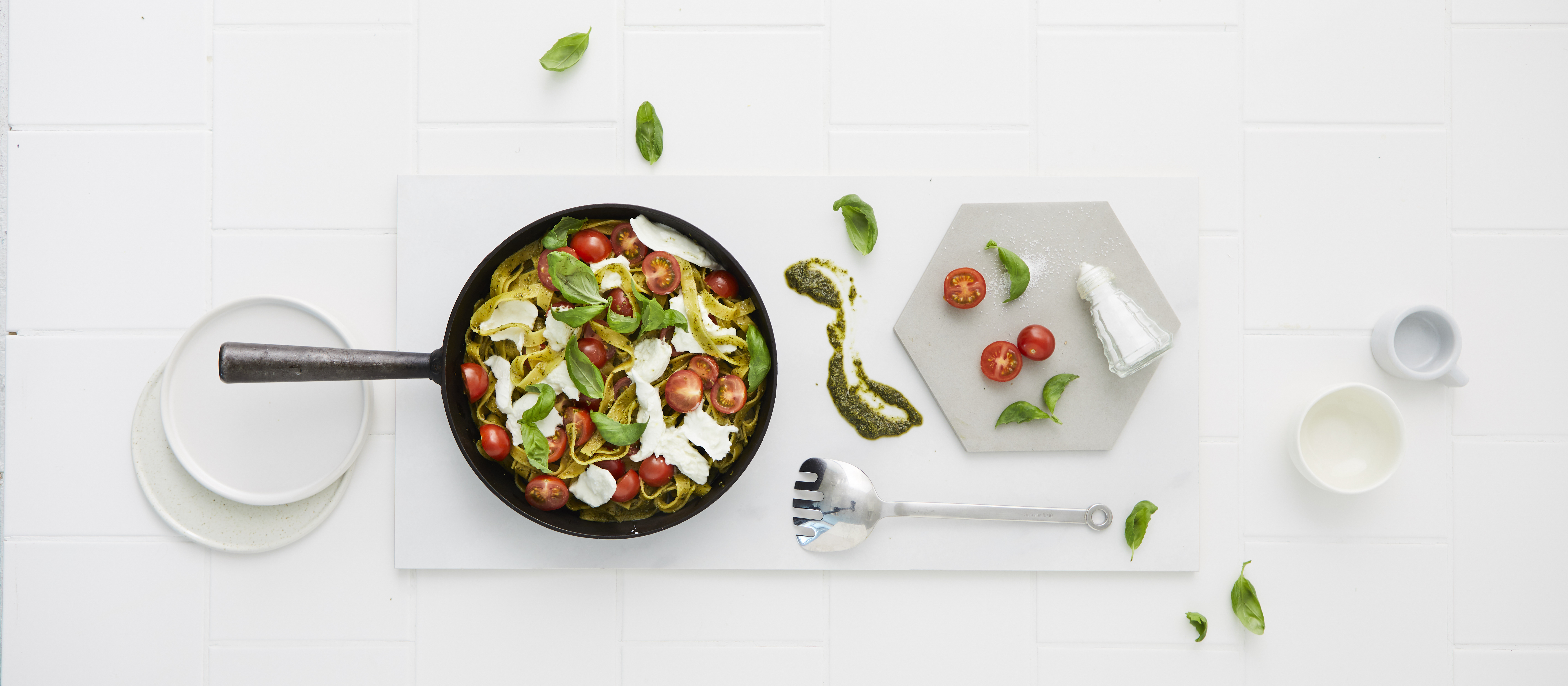 Pesto-mozzarellapasta