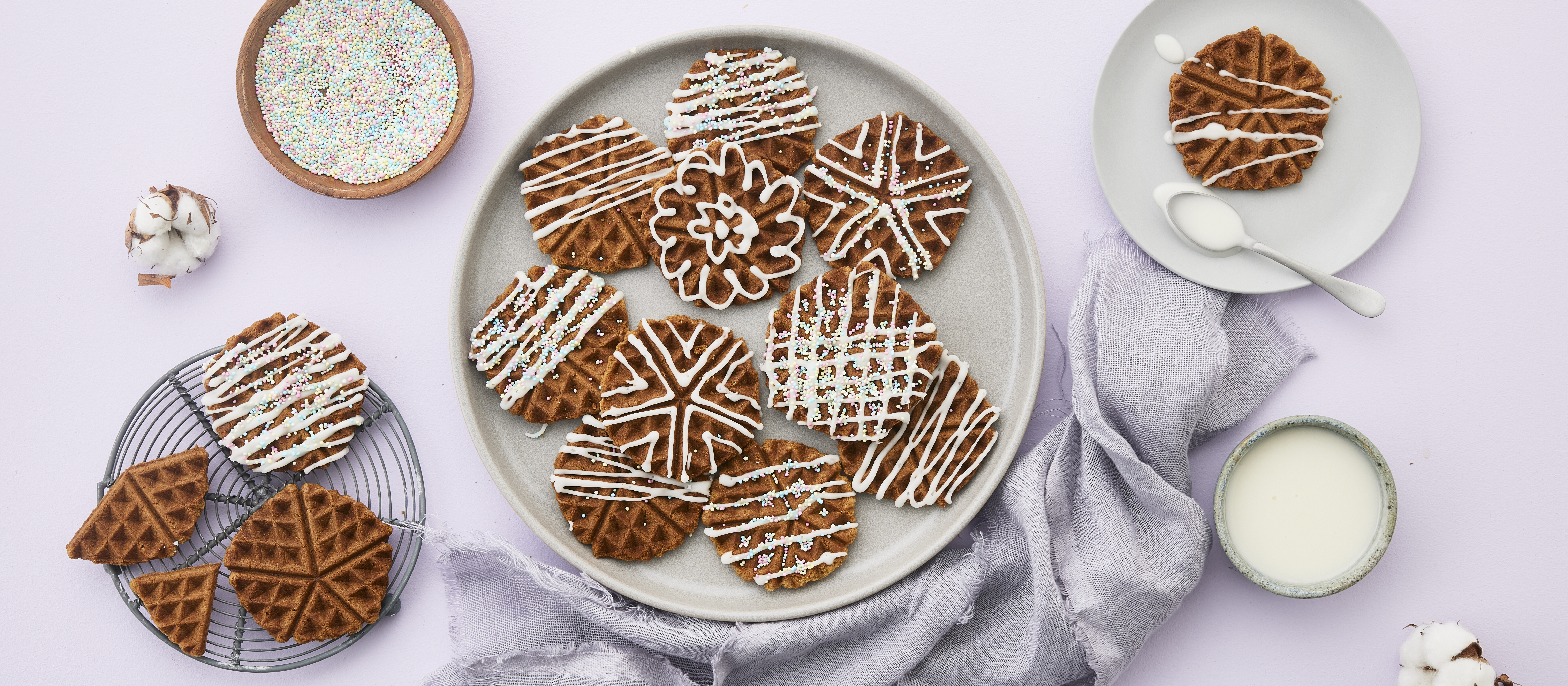 Piparkakut vohveliraudalla