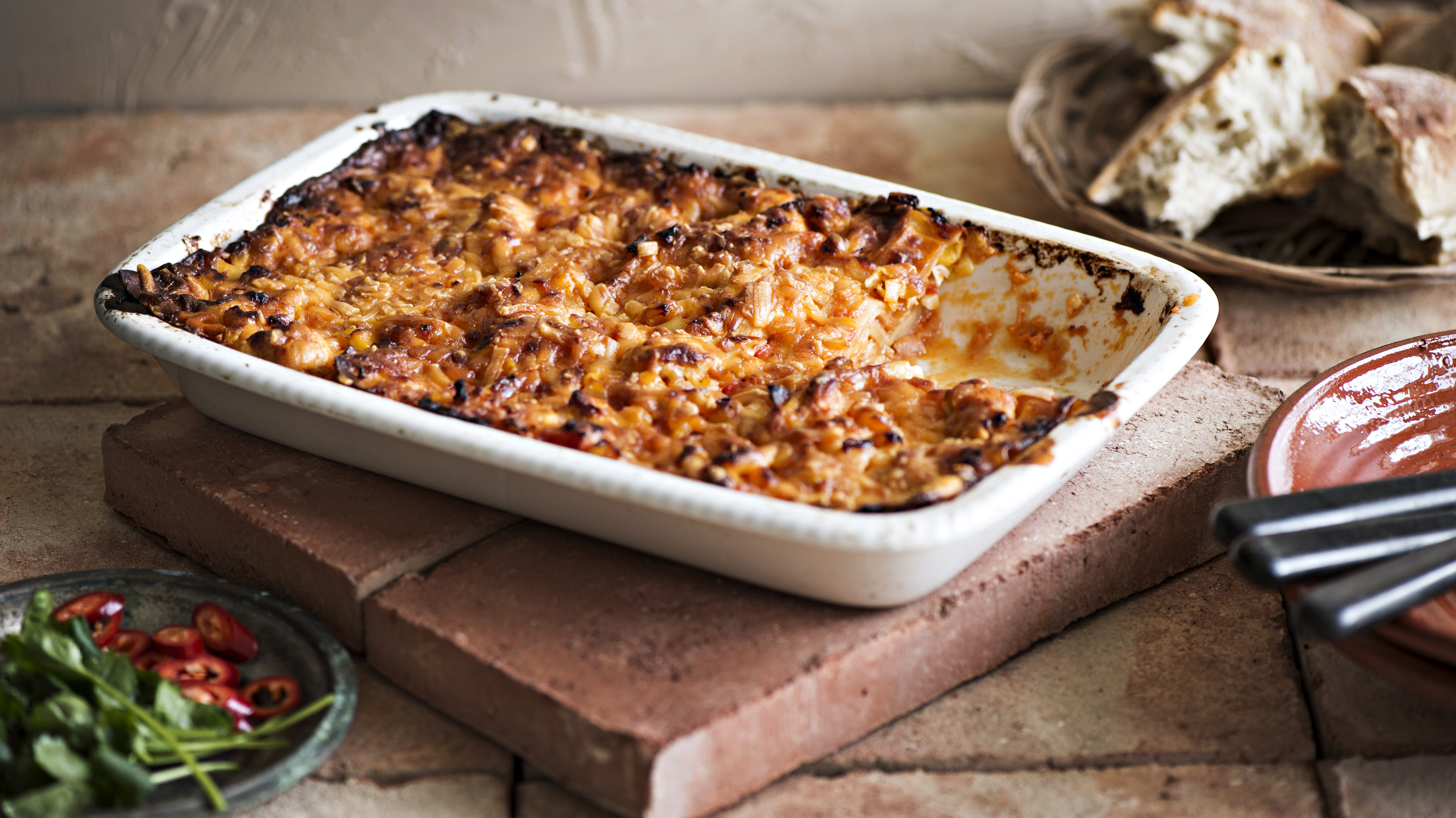 Helppo texmex-broilerilasagne