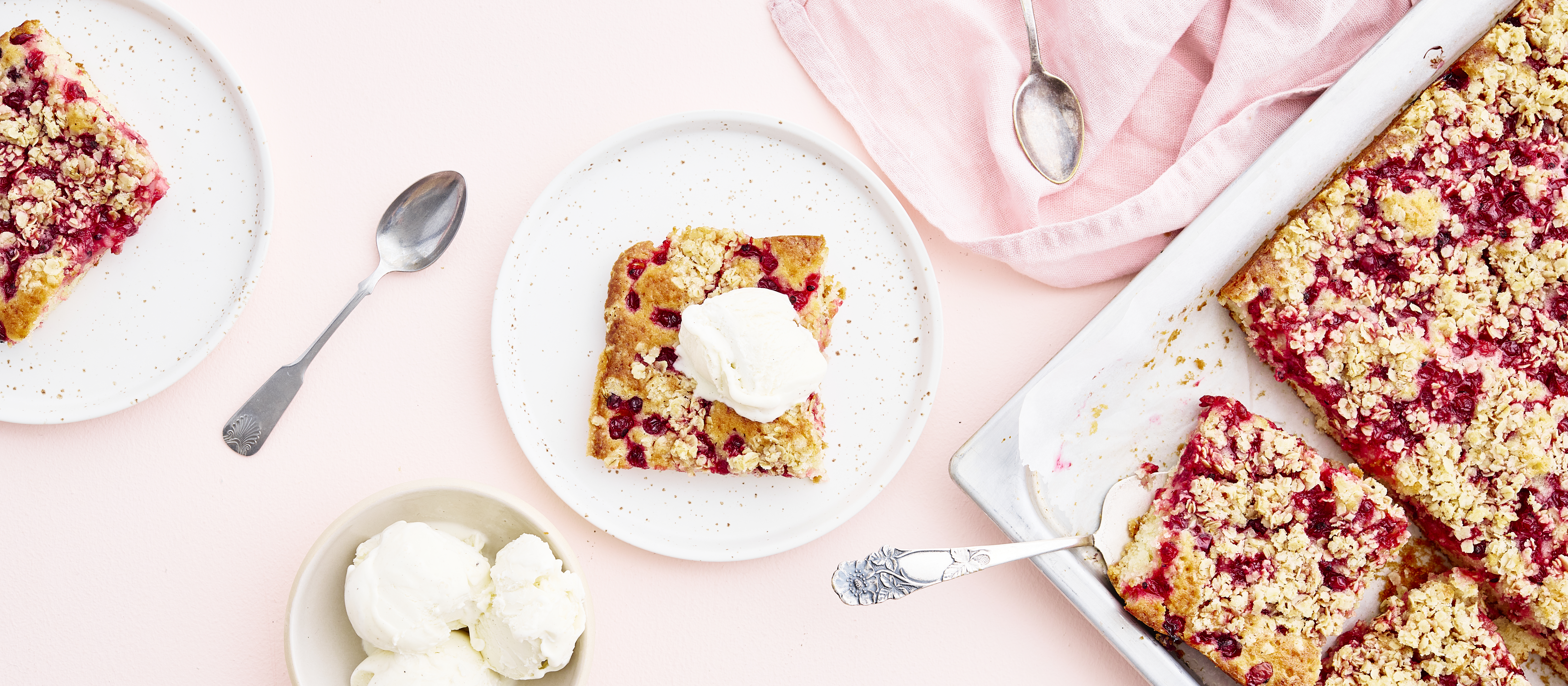 Punaherukkapiirakka, pellillinen