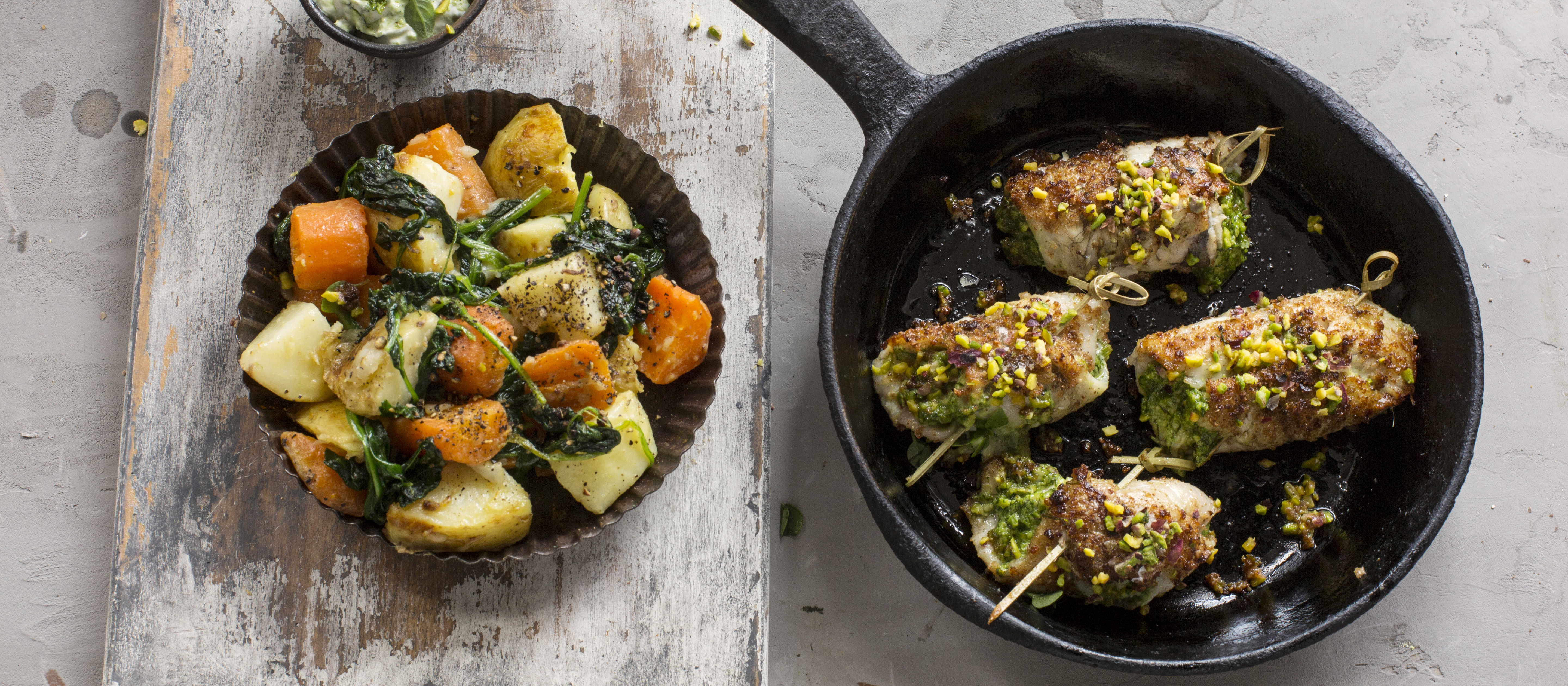 Yrttiset ahvenrullat