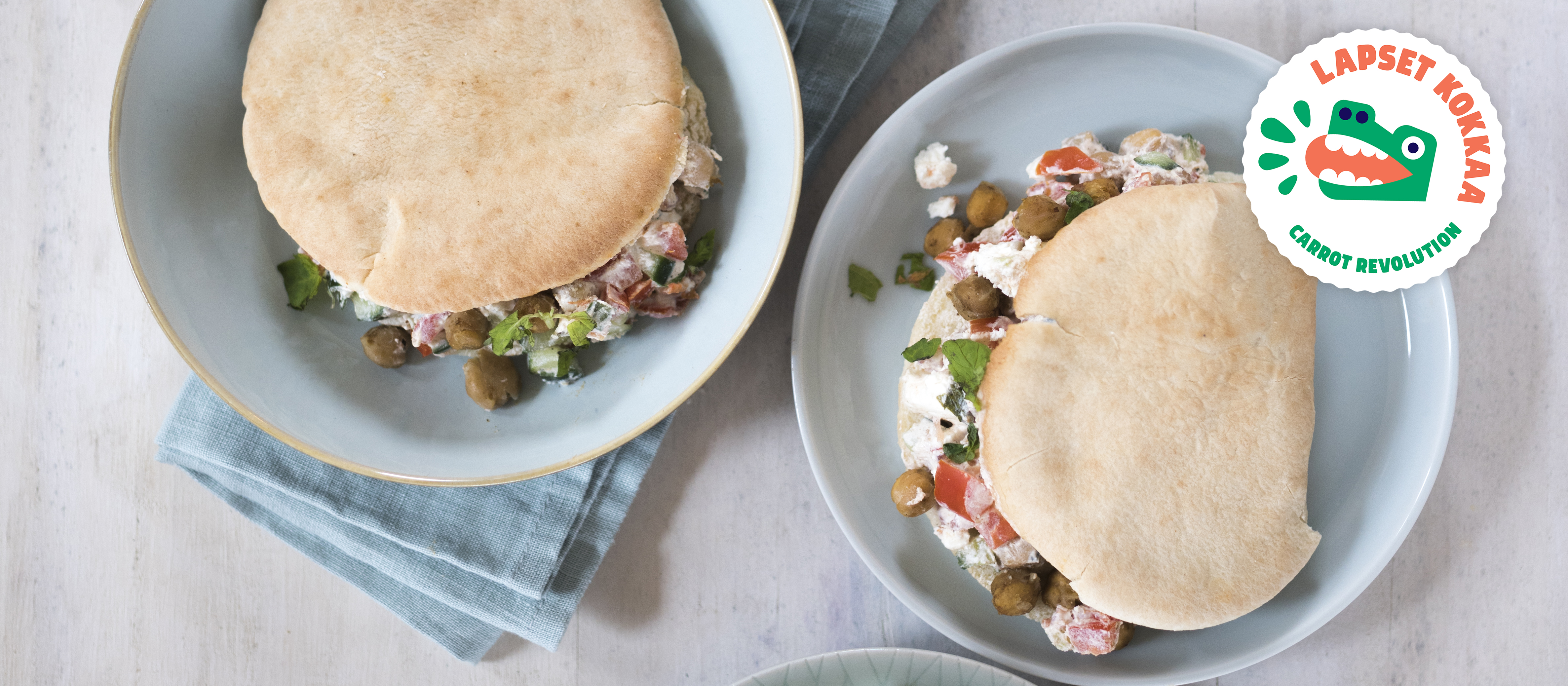 Pitaleivät & jeeran hyvä kikhernesalaatti