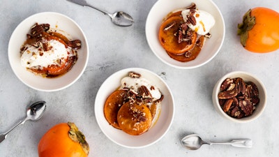 Karamellisoidut persimonit