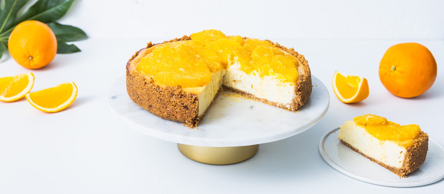Paistettu appelsiinijuustokakku