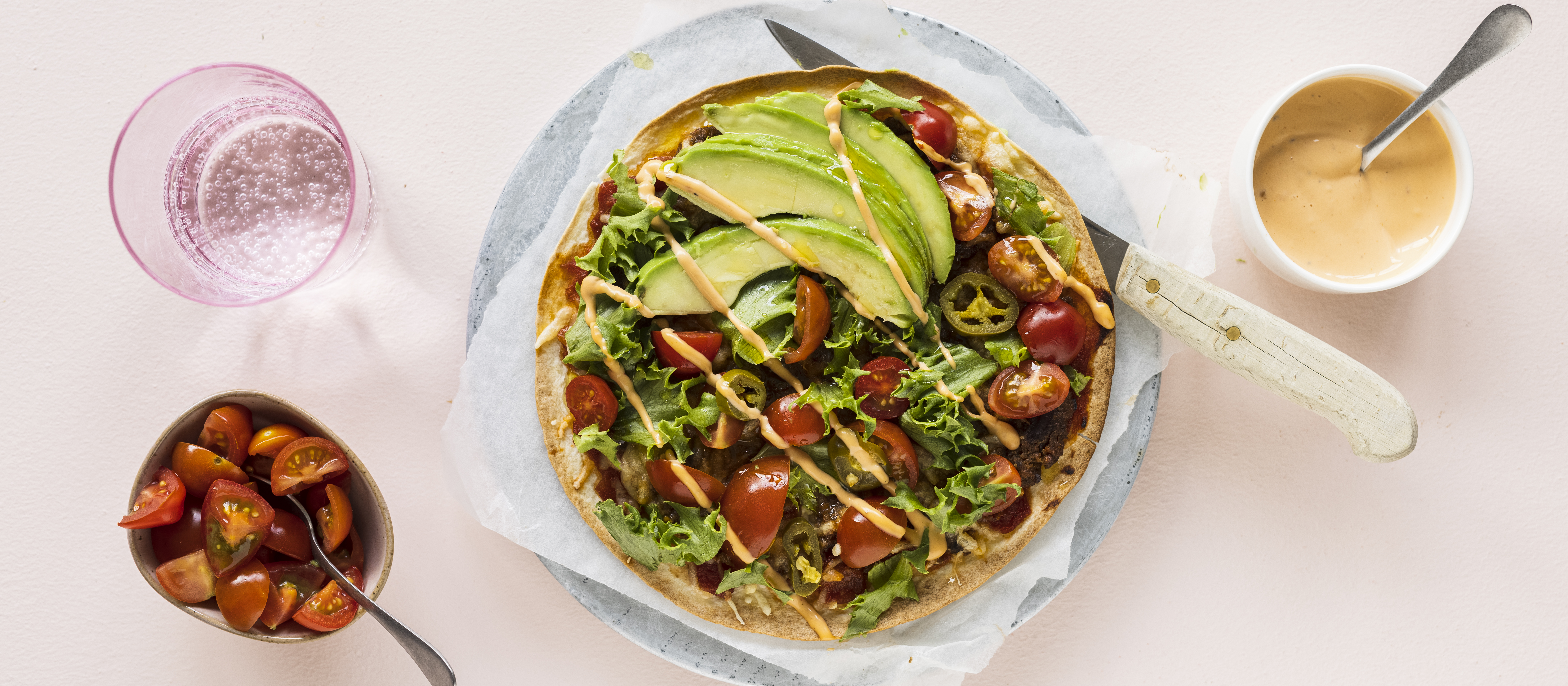 Jauheliha-tortillapizza