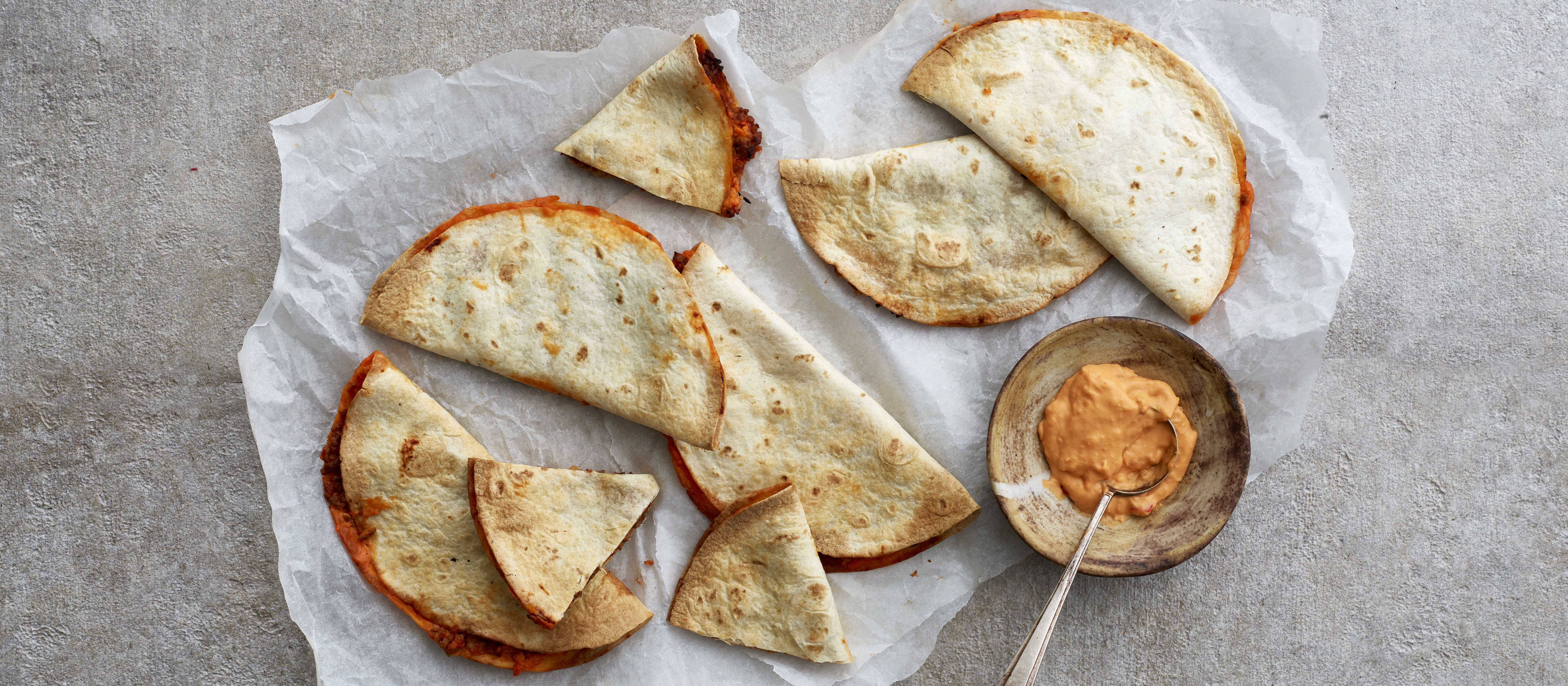 Jauhelihaquesadillat Paaruoat Reseptit K Ruoka