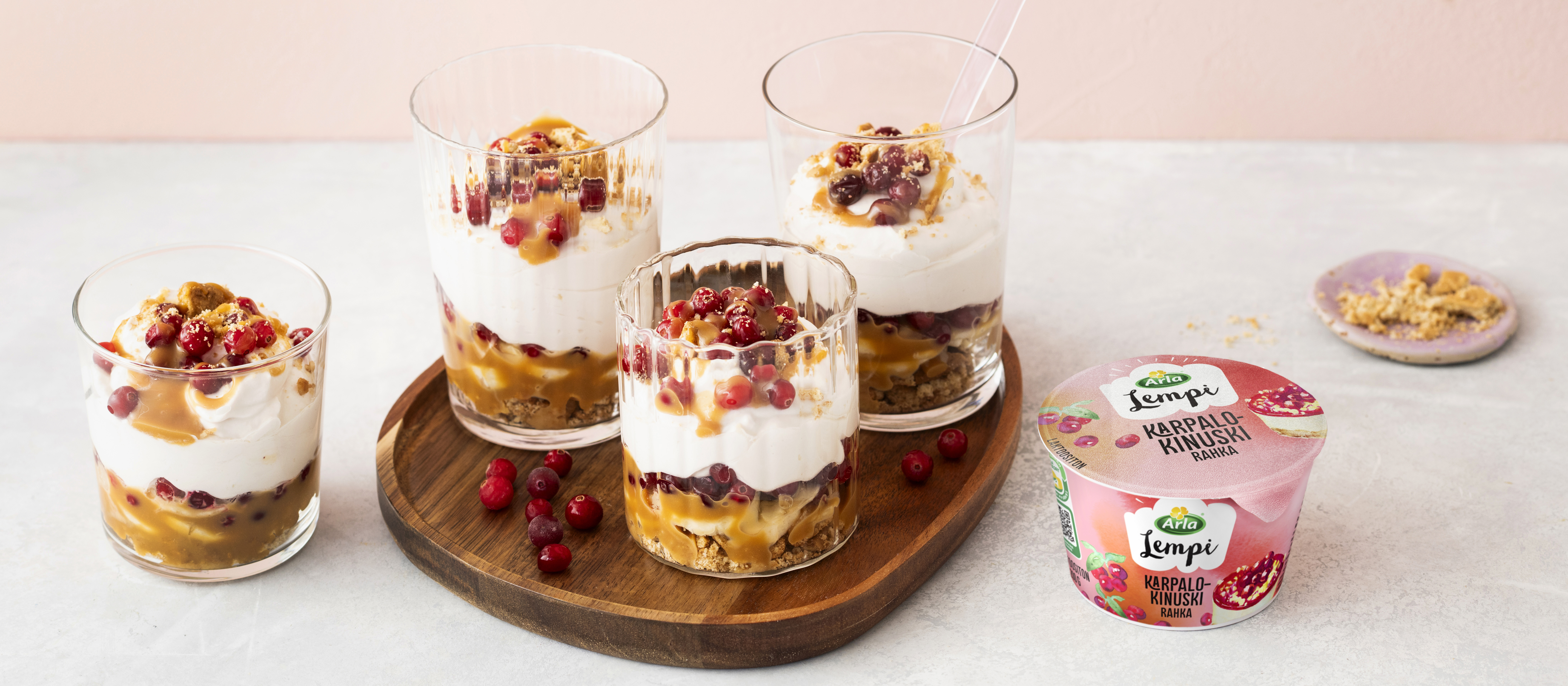 Karpalo-kinuskibanoffee