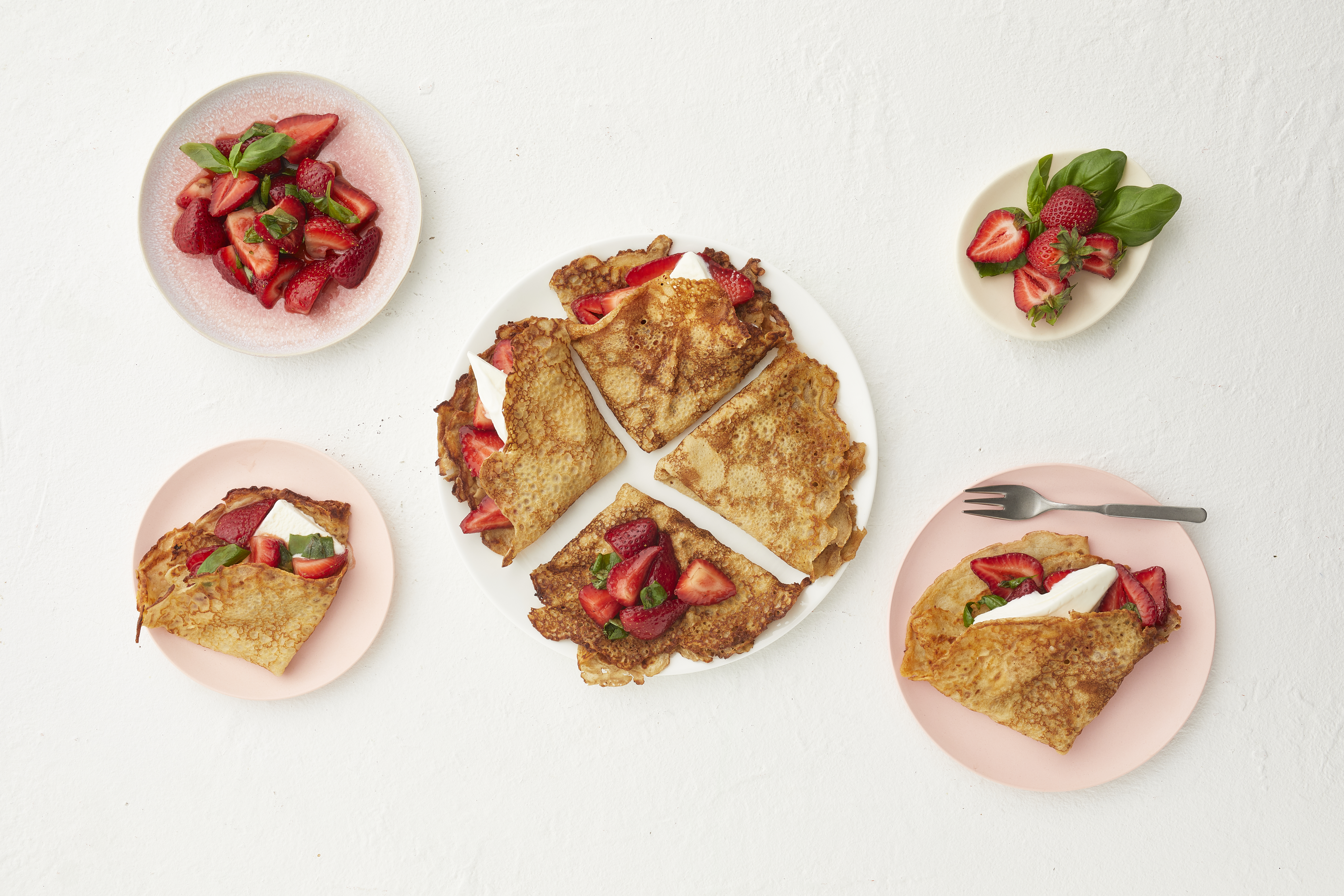 Letut ja basilikamansikat