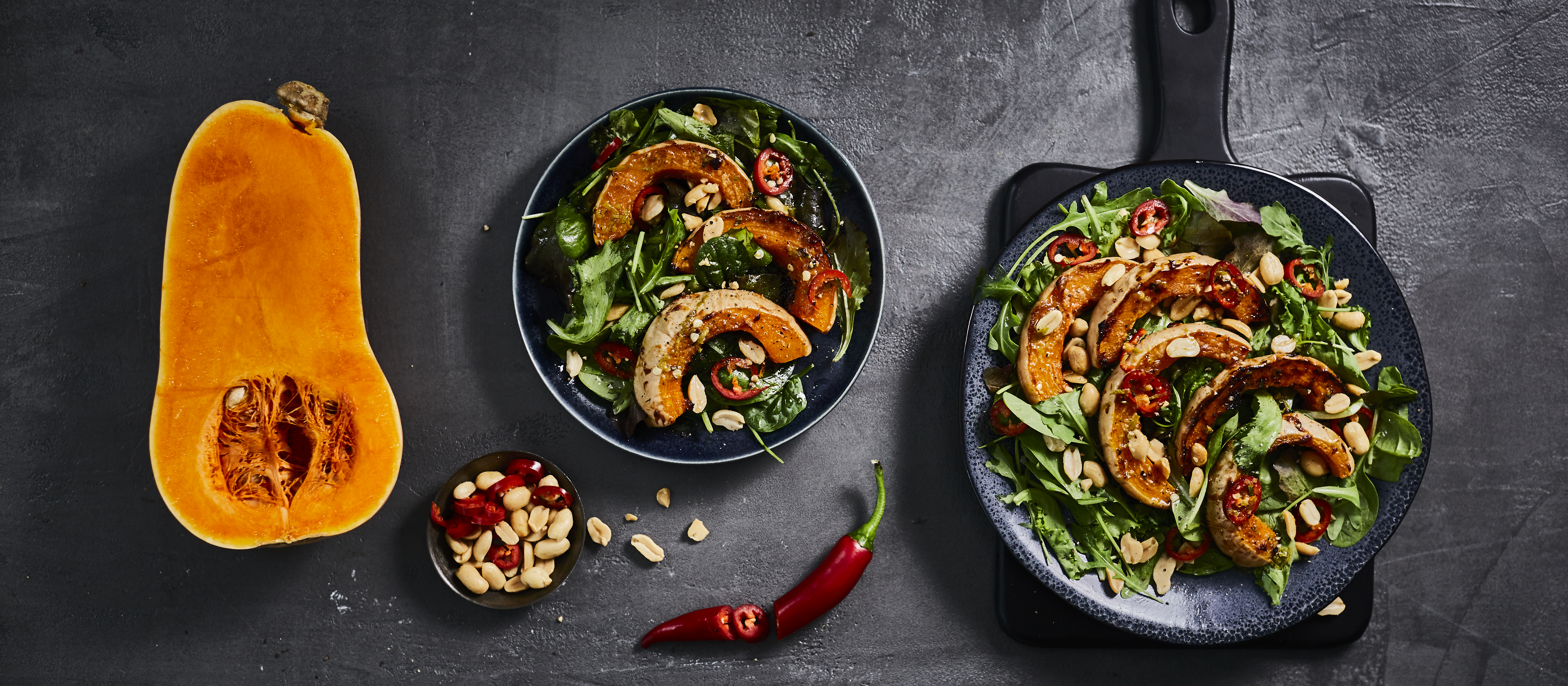 Miso-kurpitsasalaatti