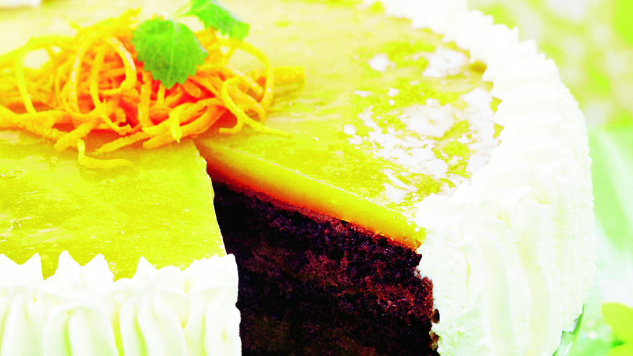 Suklainen appelsiinihyytelökakku