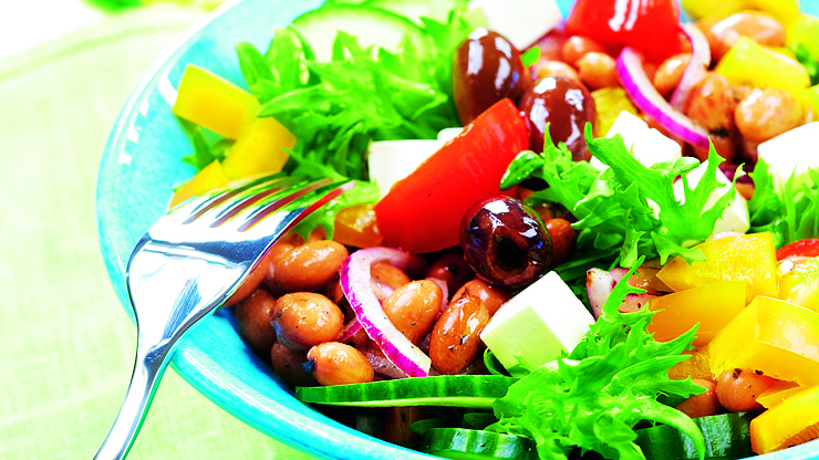 Kreikkalainen papusalaatti