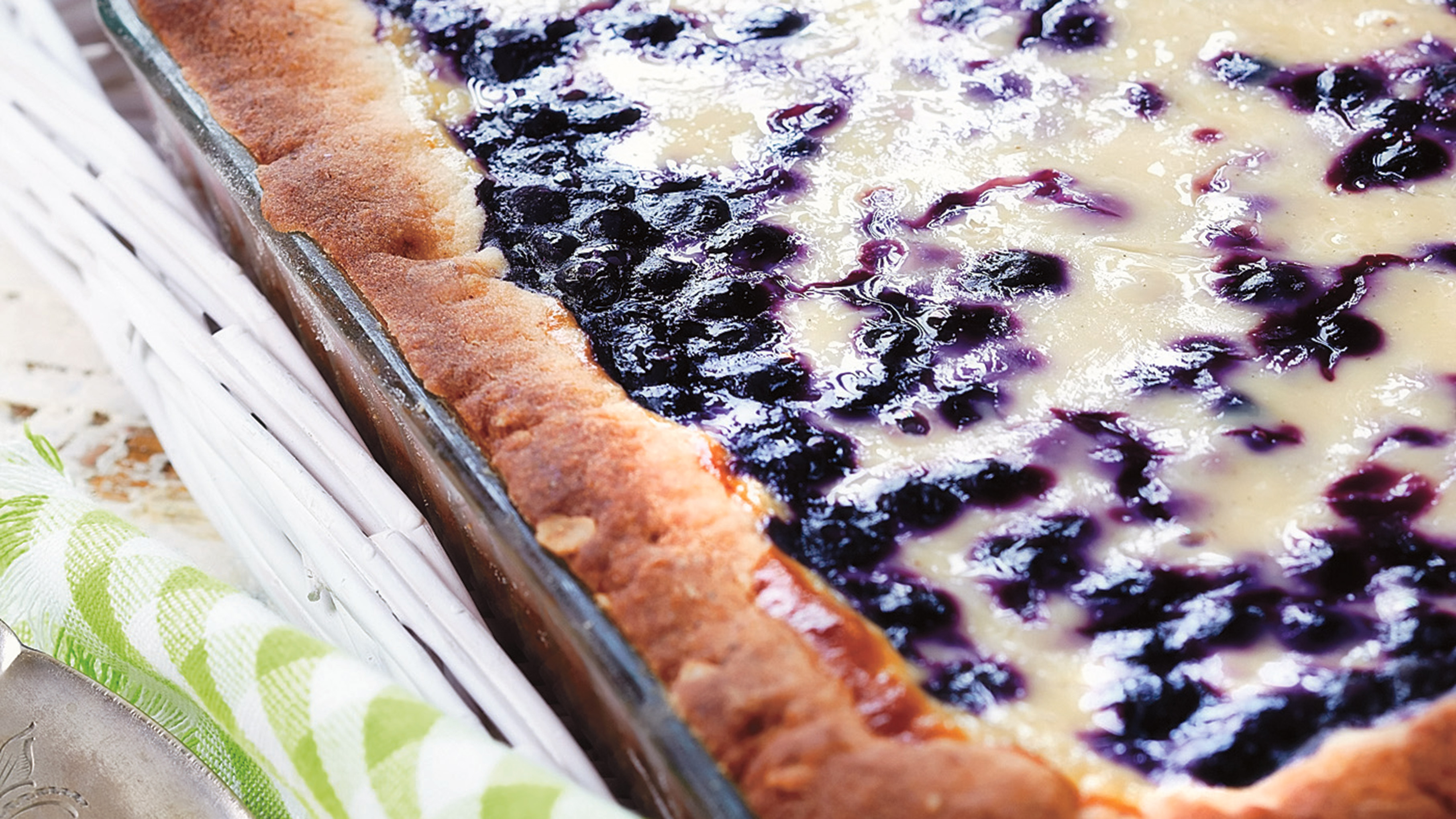 Kardemummainen mustikkapiirakka, maidoton