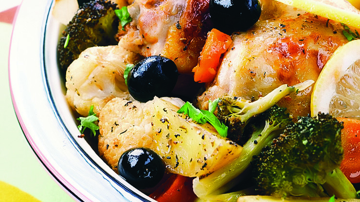 Broileria ja uunikasviksia