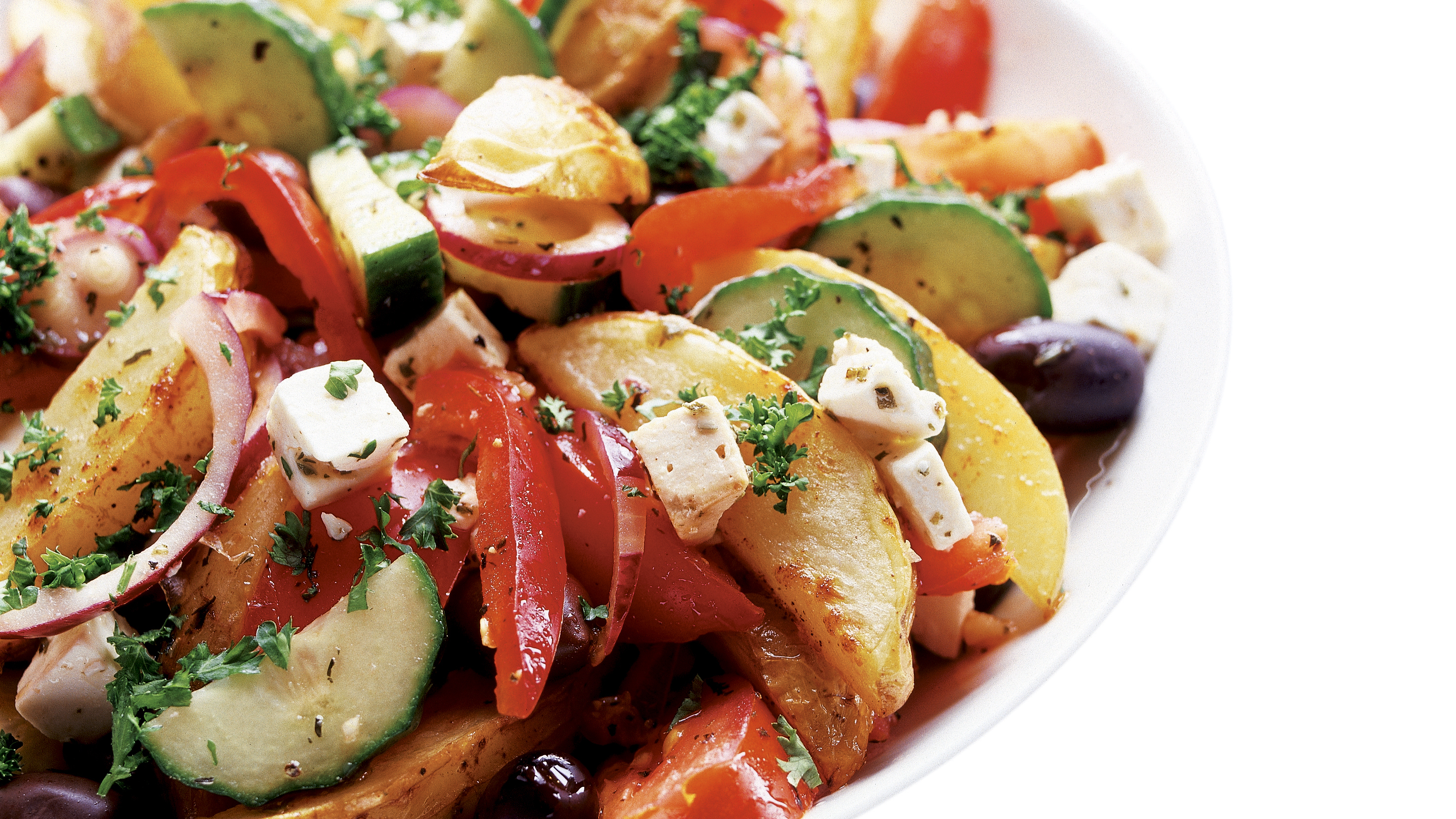 Perunasalaatti Kreikkalaisittain Paaruoat Reseptit K Ruoka