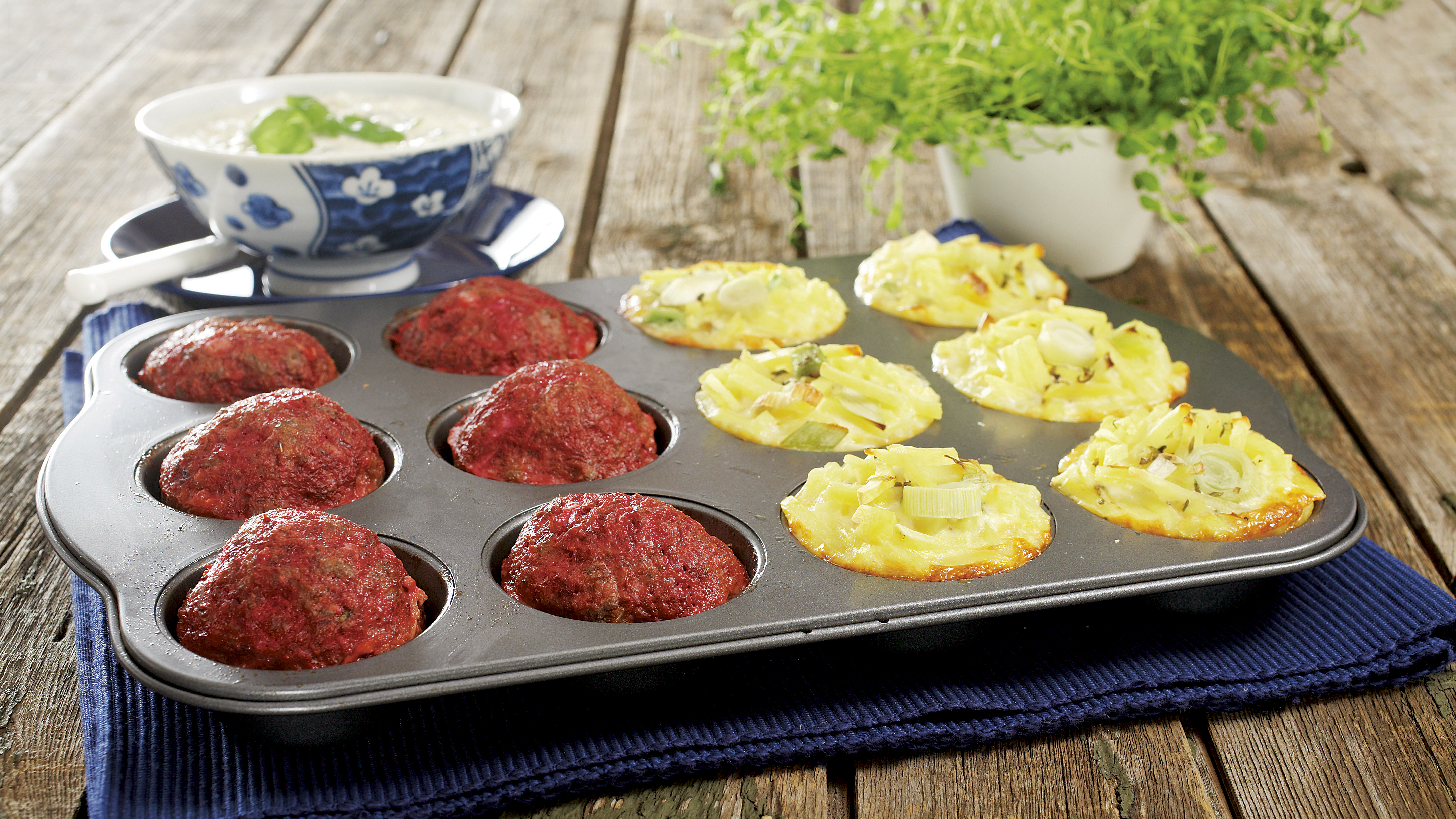 Lindströmin muffinit ja fetan makuinen kastike