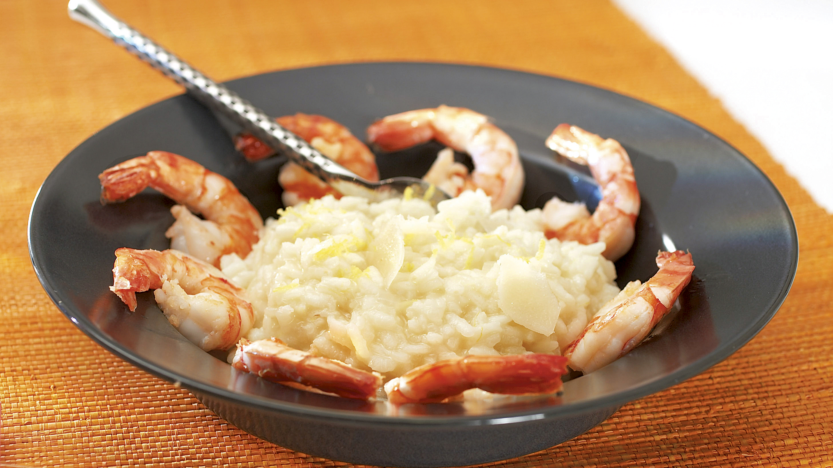 Sitruuna-katkarapurisotto