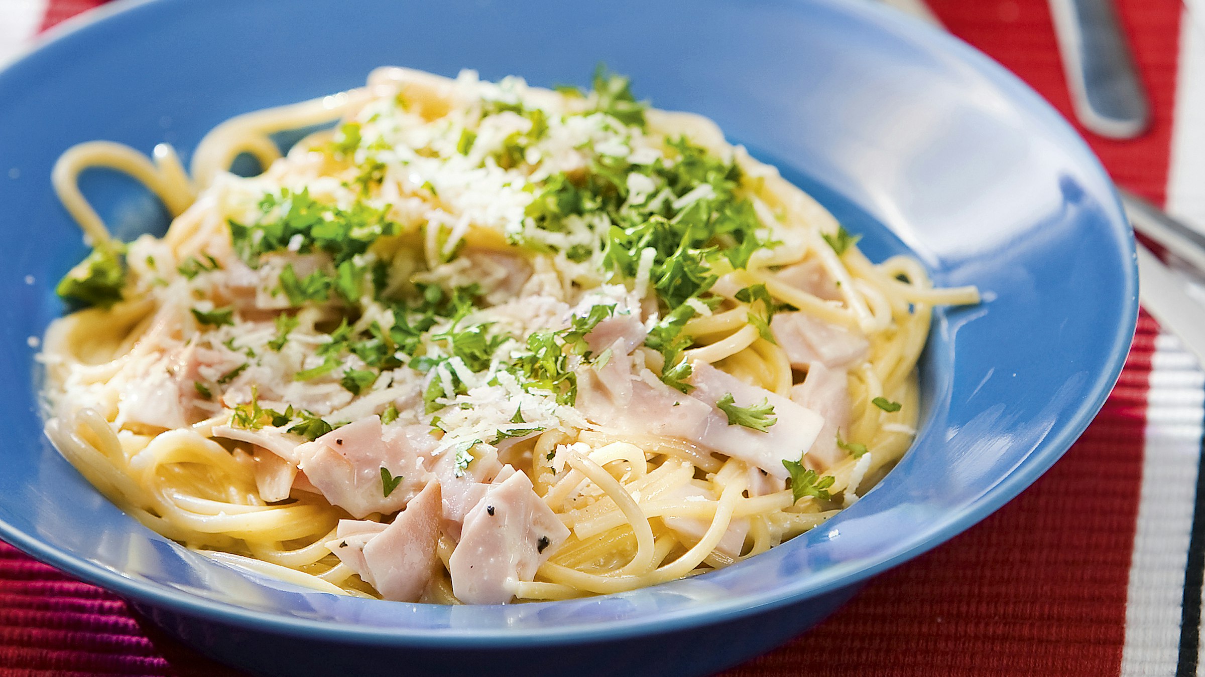 Kinkkucarbonara Pääruoat Reseptit KRuoka