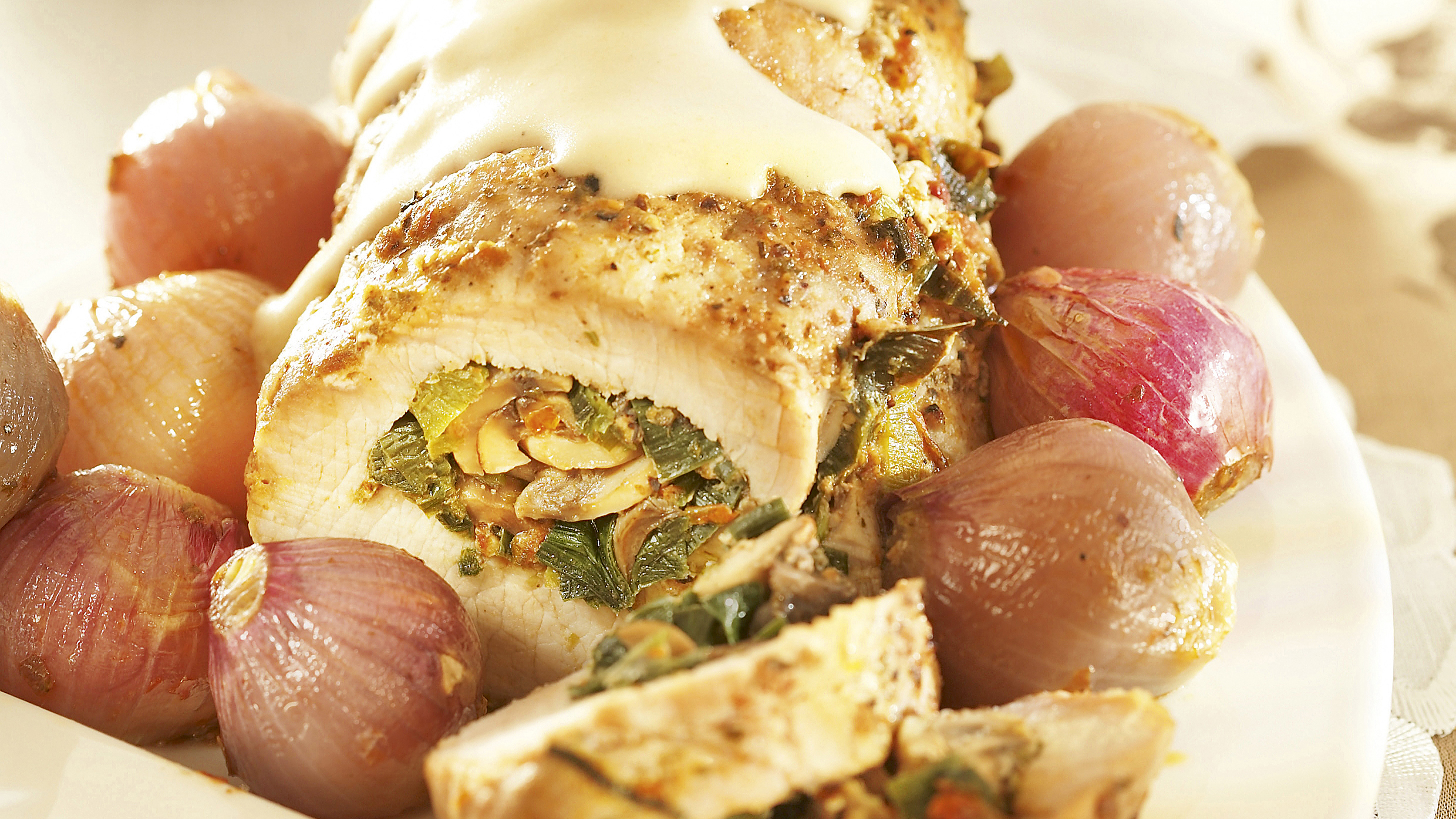 Sieni-purjotäytetty possunfilee