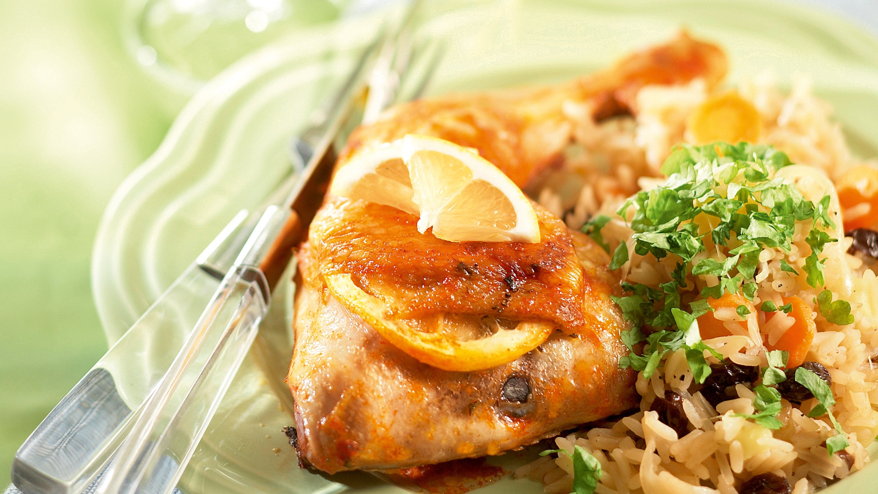 Sitruunabroileri ja omenariisi