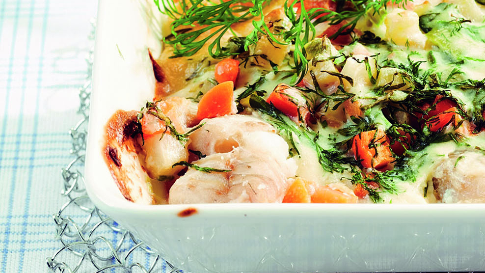 Gratinoitu juureskala