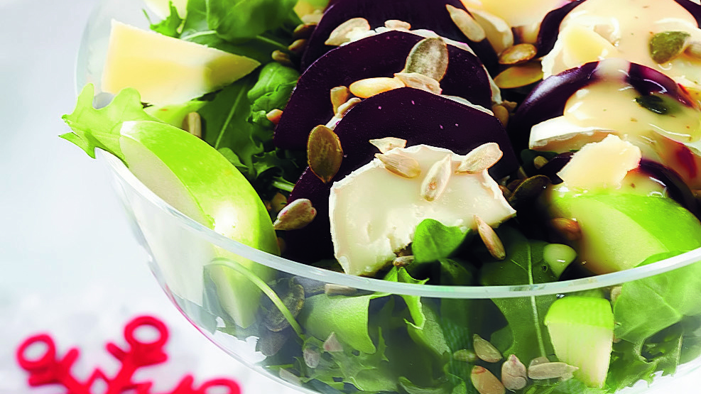 Punajuuri-vuohenjuustosalaatti