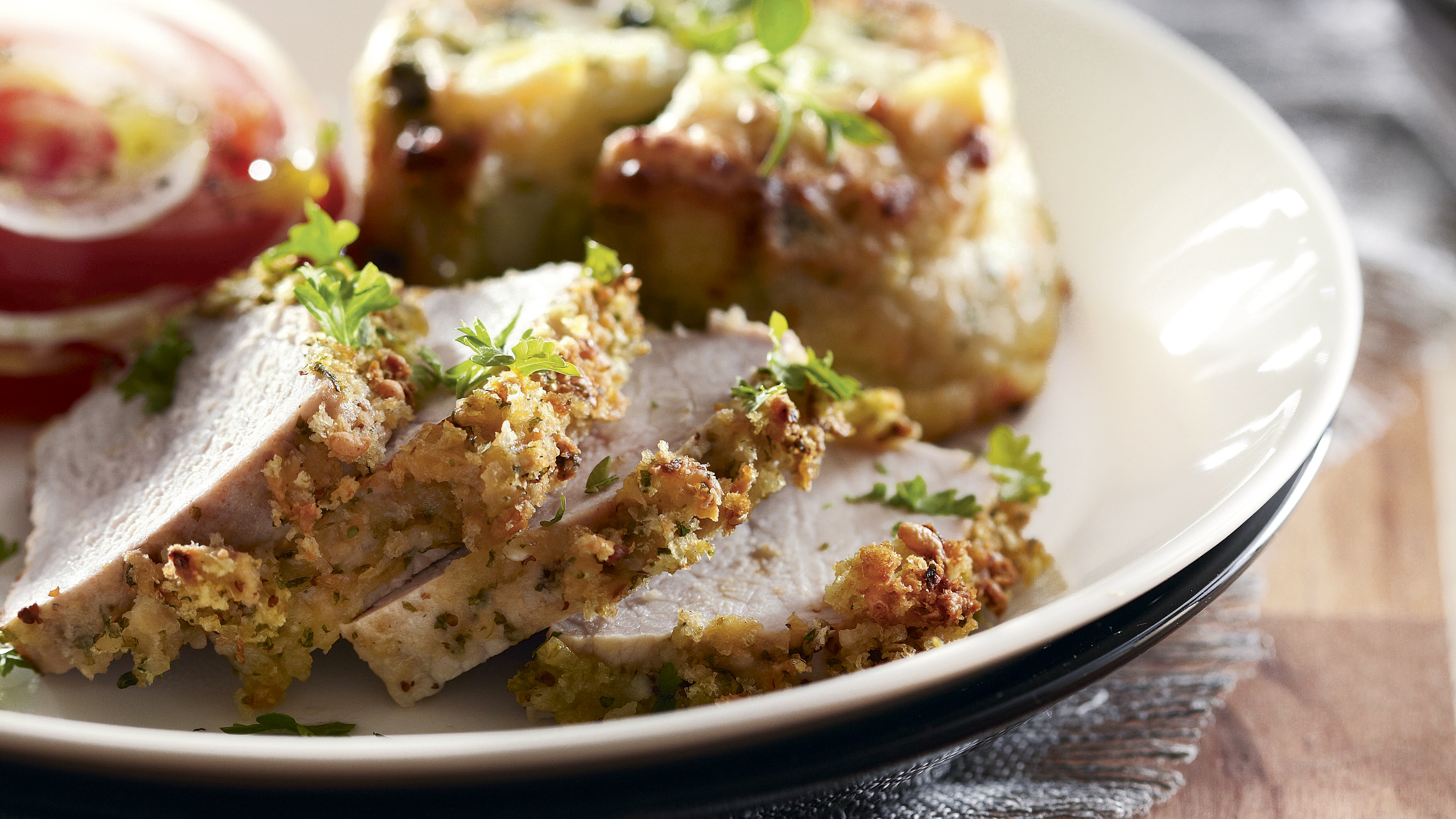 Persiljakuorrutettu possunfilee