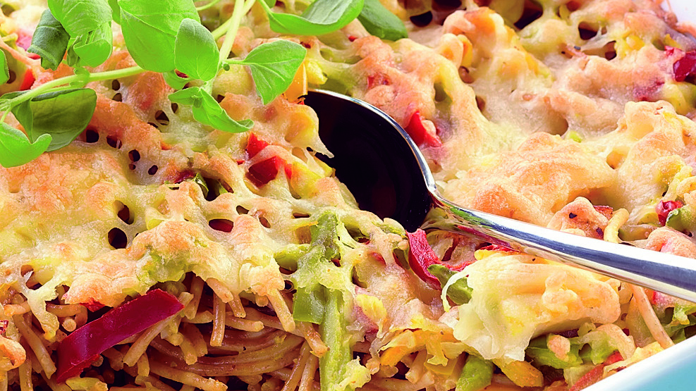 Broileri-spagettigratiini