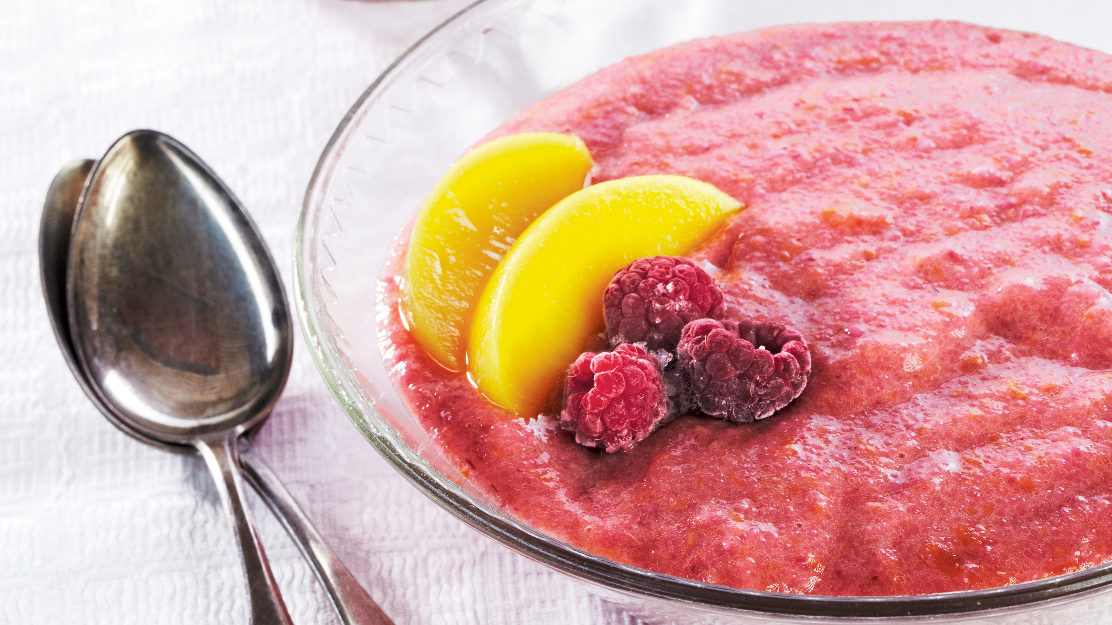 Persikka-vadelmapuuro