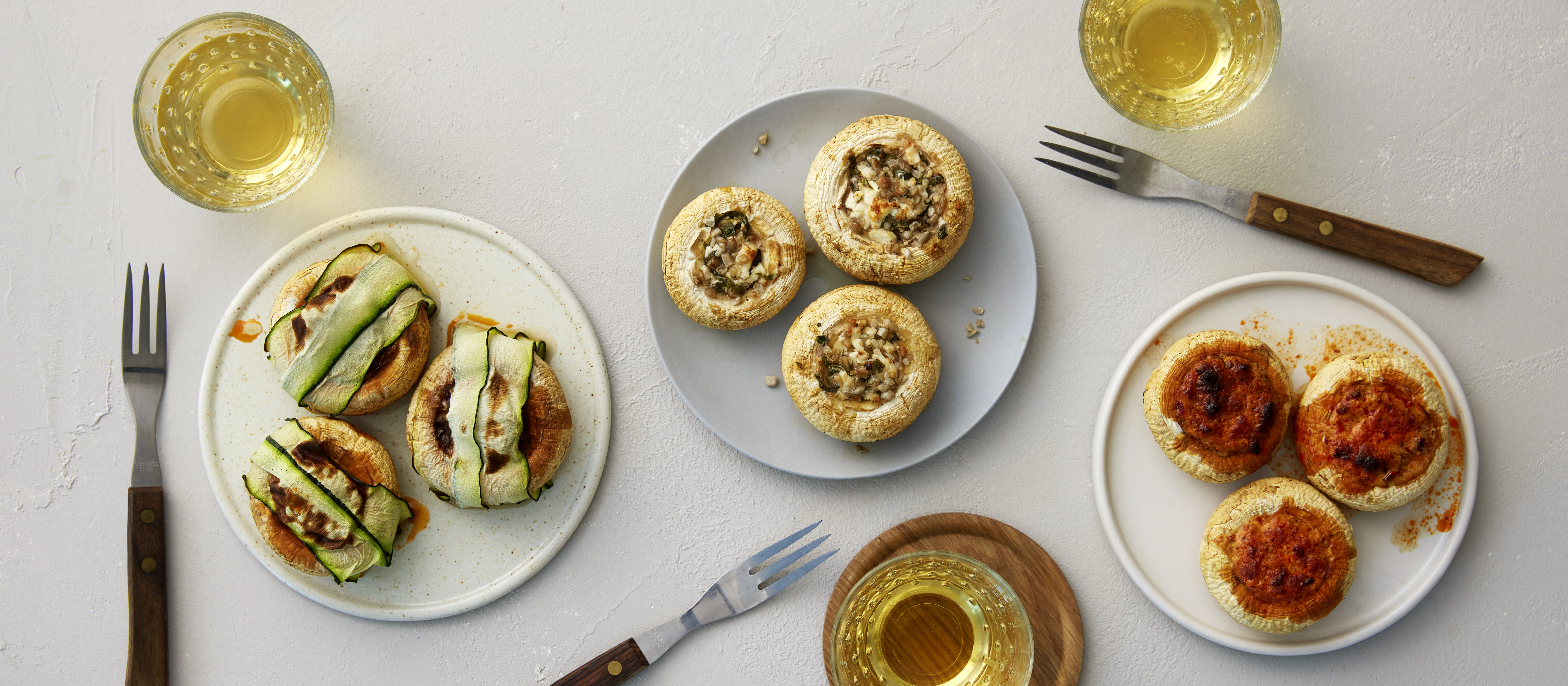 Täytetyt herkkusienet ilman pekonia