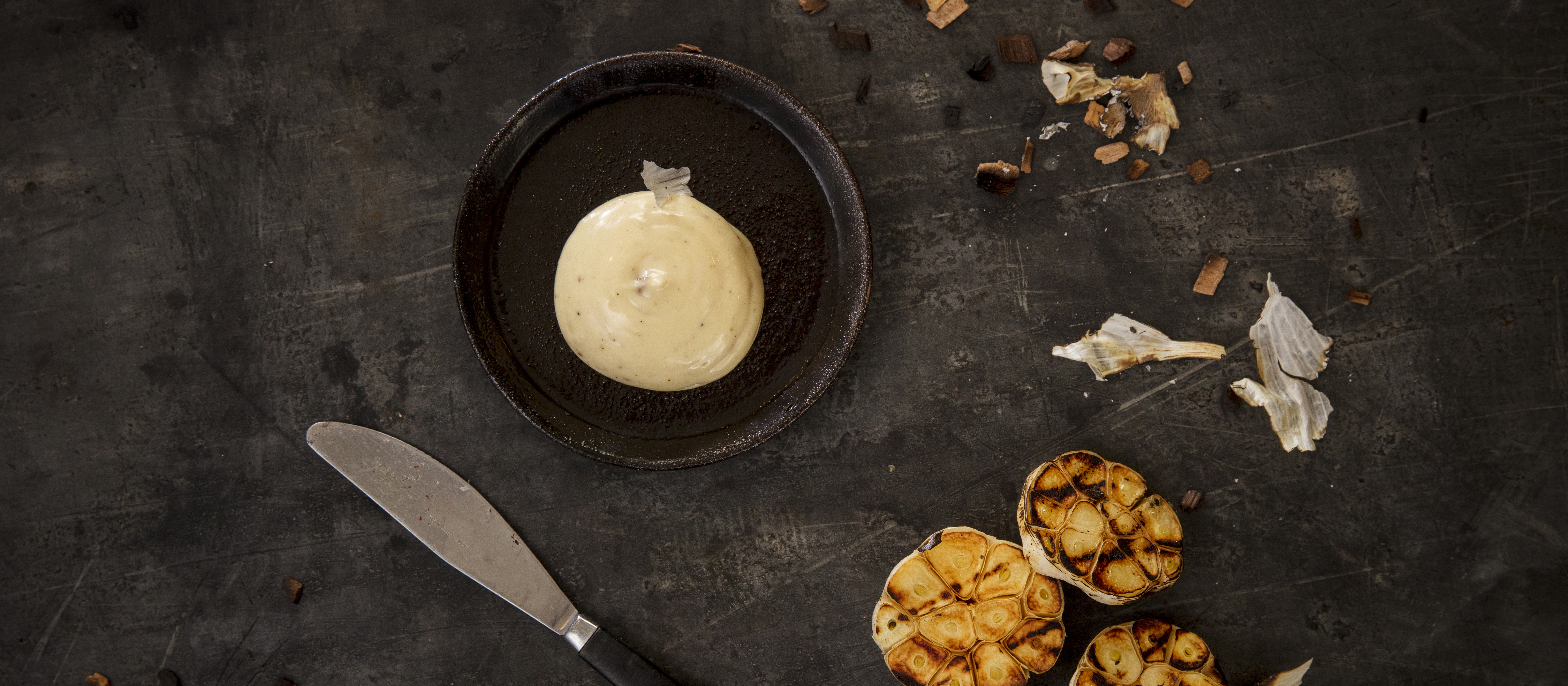 Paahdettu valkosipulimajoneesi