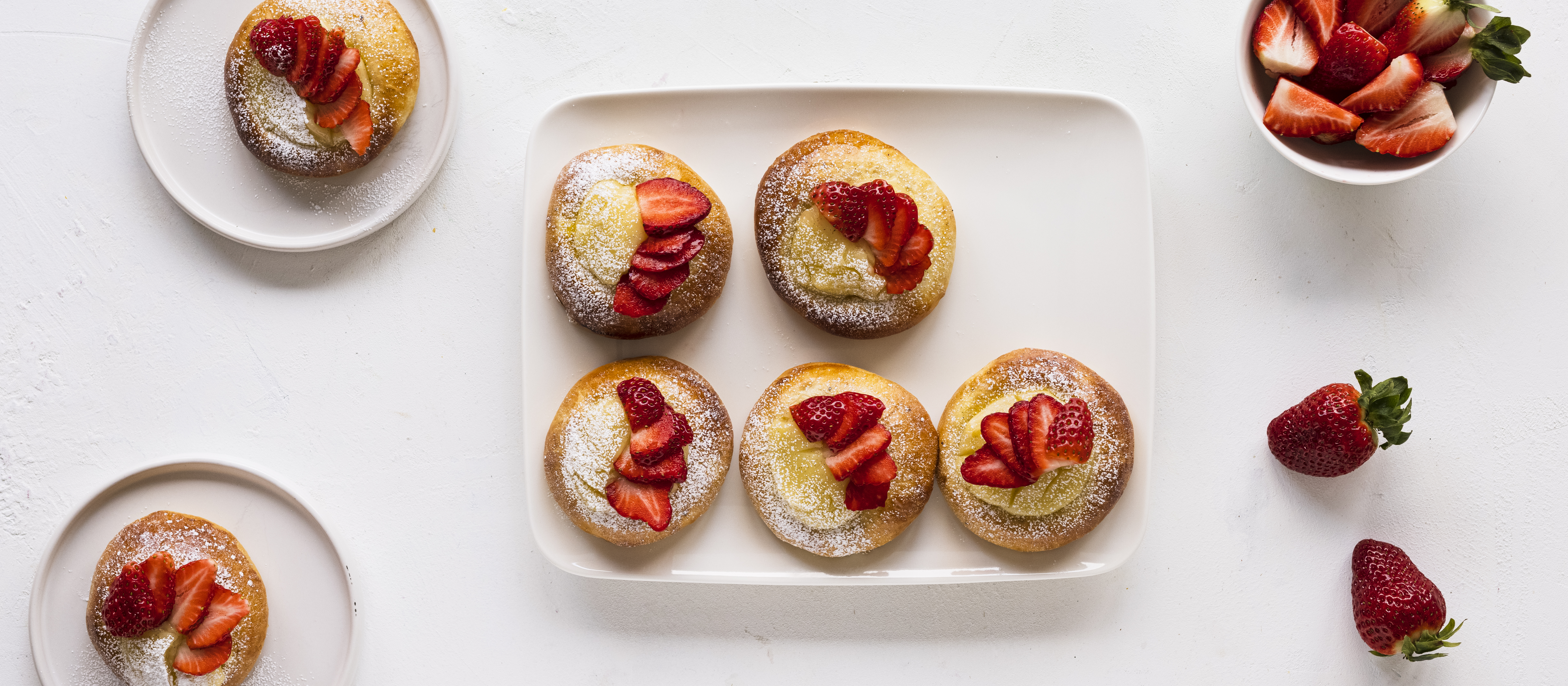 Vanilja-mansikkapullat